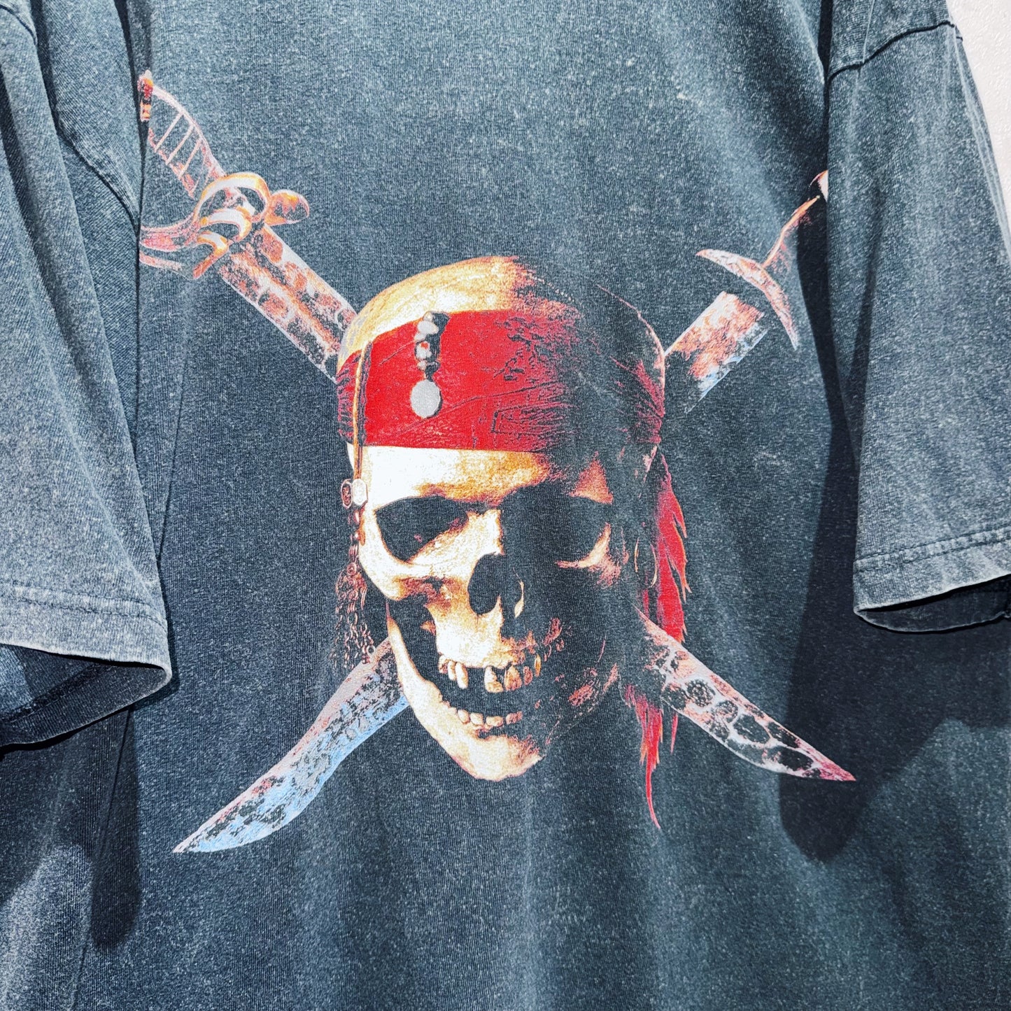 "Pirates of the Caribbean"iconic logo design print T shirt