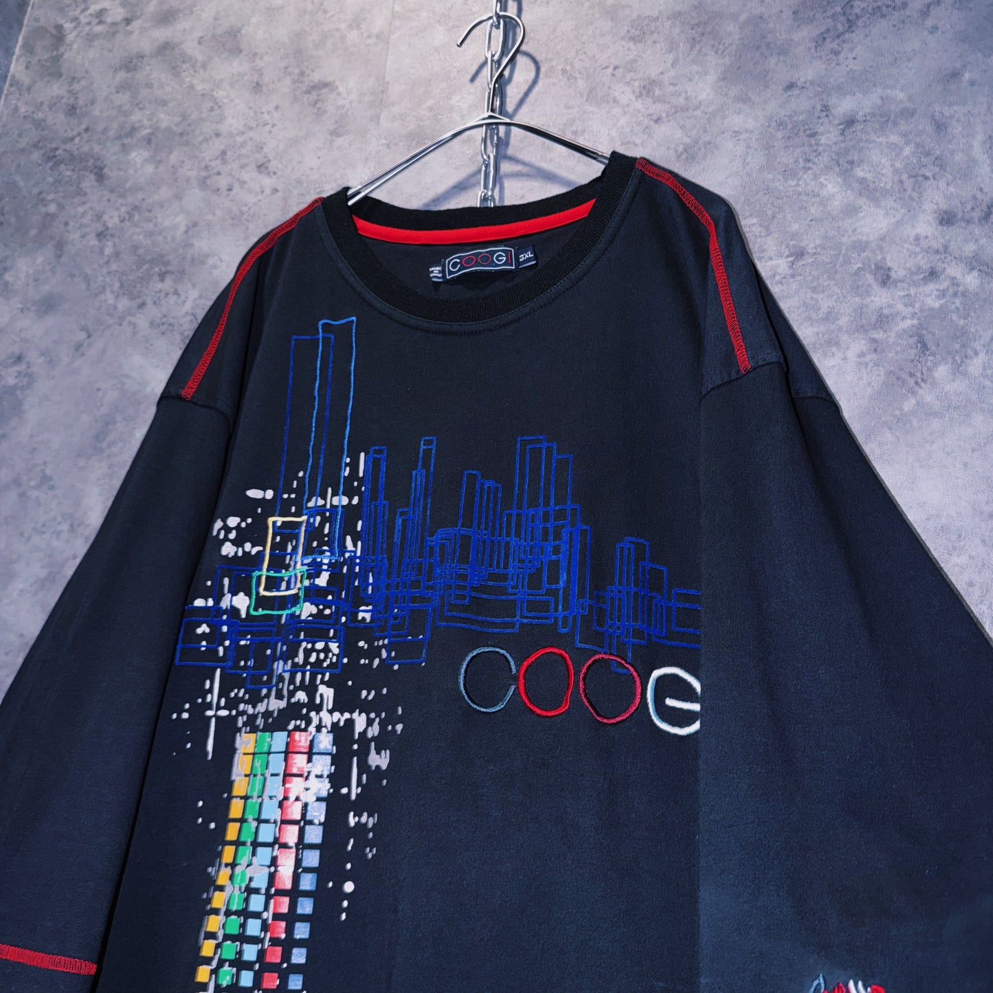 【doppio】vintage “COOGI” embroidery design big silhouette T-shirt