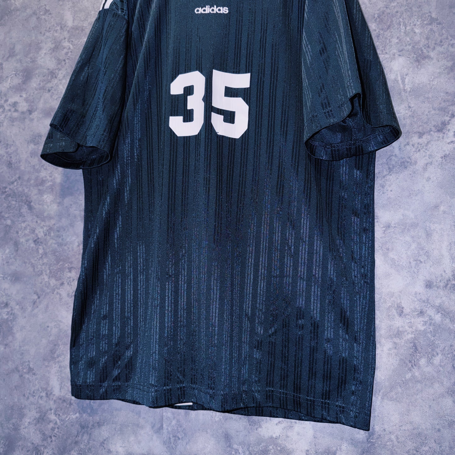 【doppio】vintage “adidas” three stripe design numbered game shirt