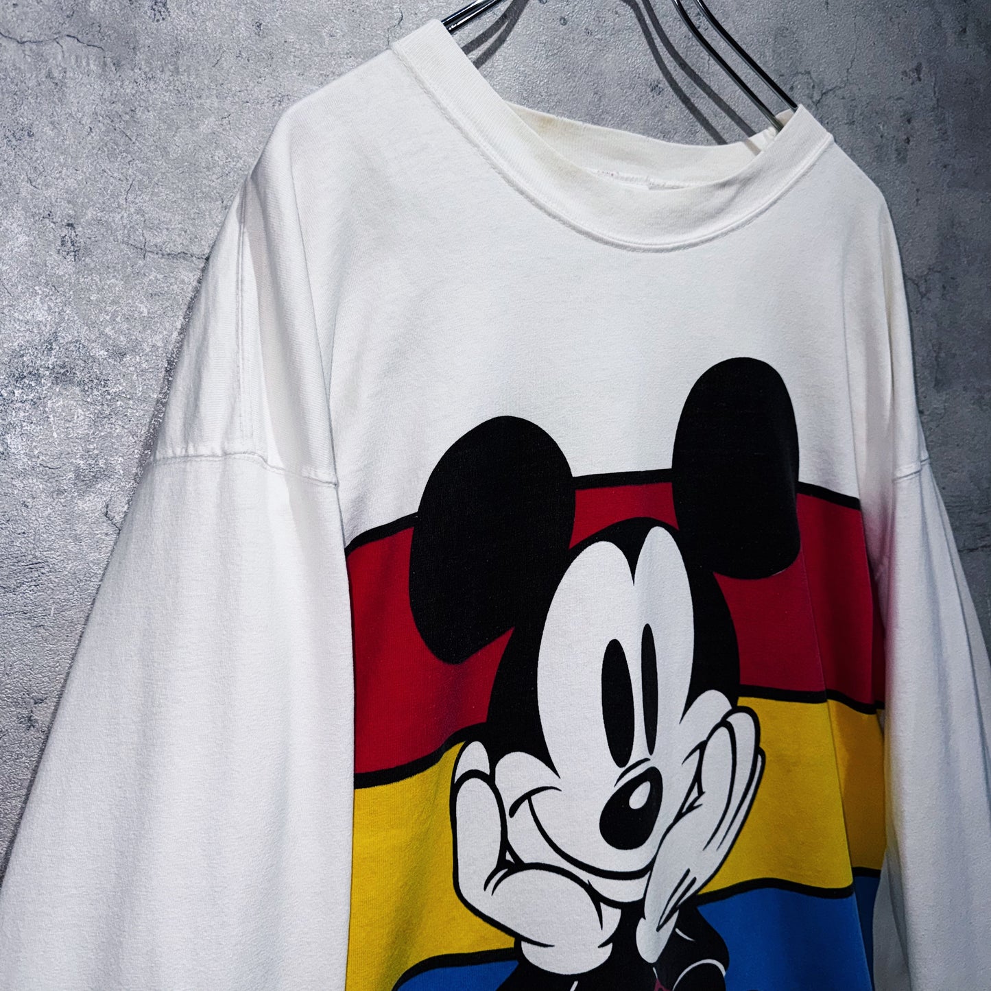 90's"Mickey Mouse"old design graphic long sleeve T shirt