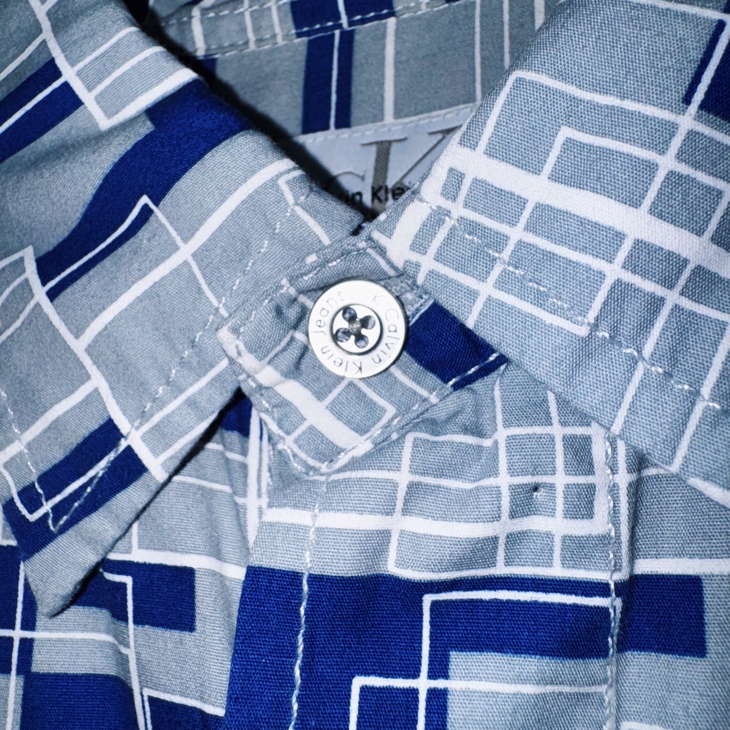 "Calvin Klein"all over pattern short sleeve shirt