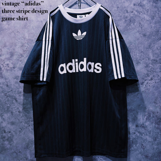 【doppio】vintage “adidas” three stripe design game shirt