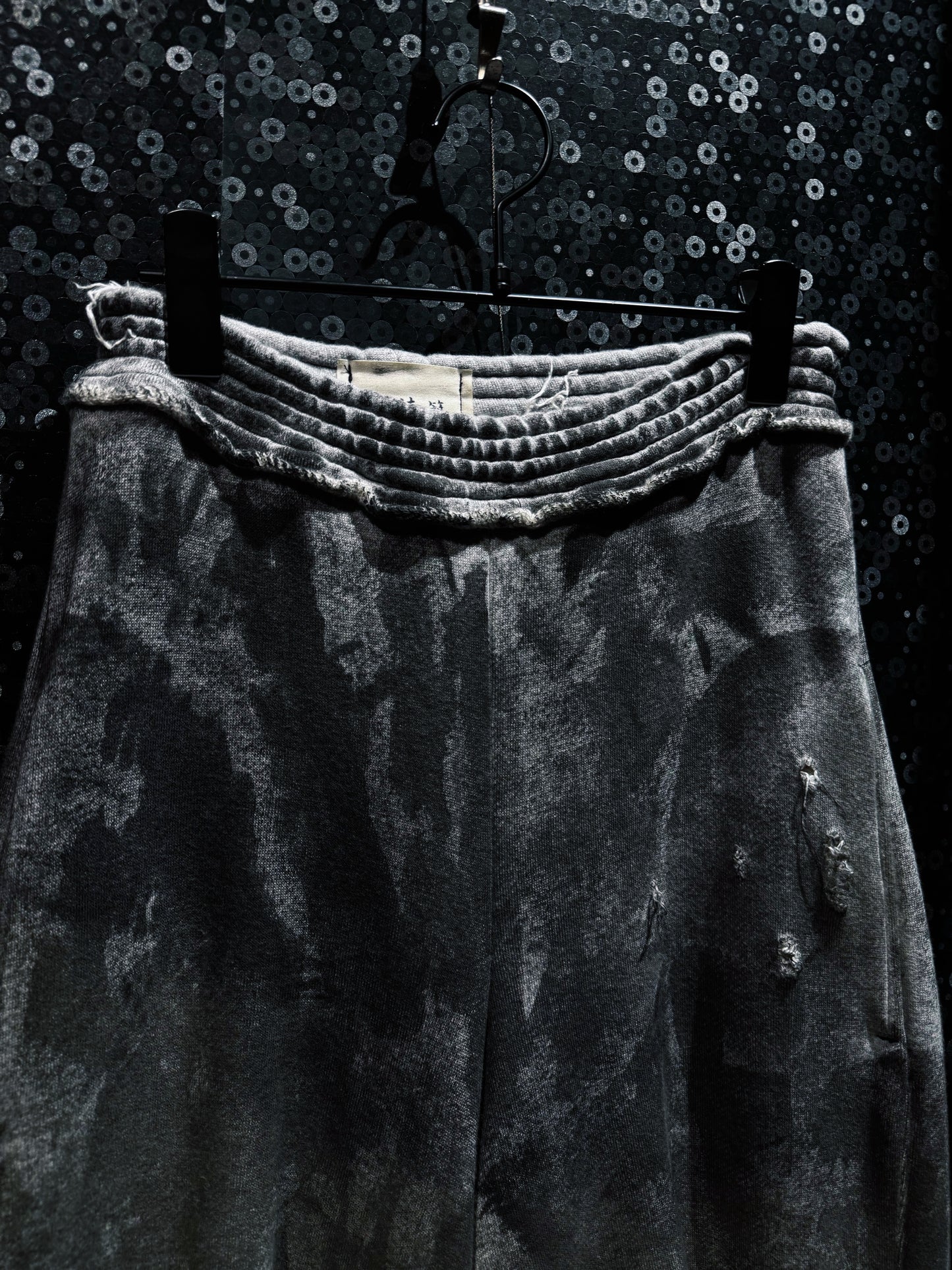 【ÆIEM】再倖築 Ash Damage Wide Sweat Pants