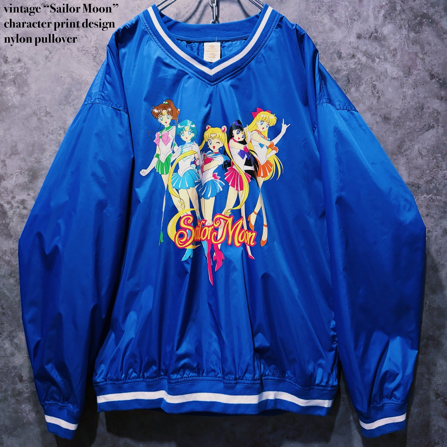 【doppio】vintage “Sailor Moon” character print design nylon pullover