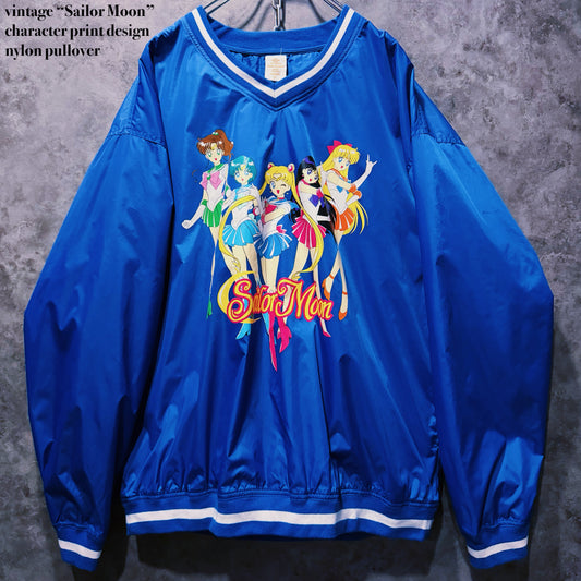 【doppio】vintage “Sailor Moon” character print design nylon pullover