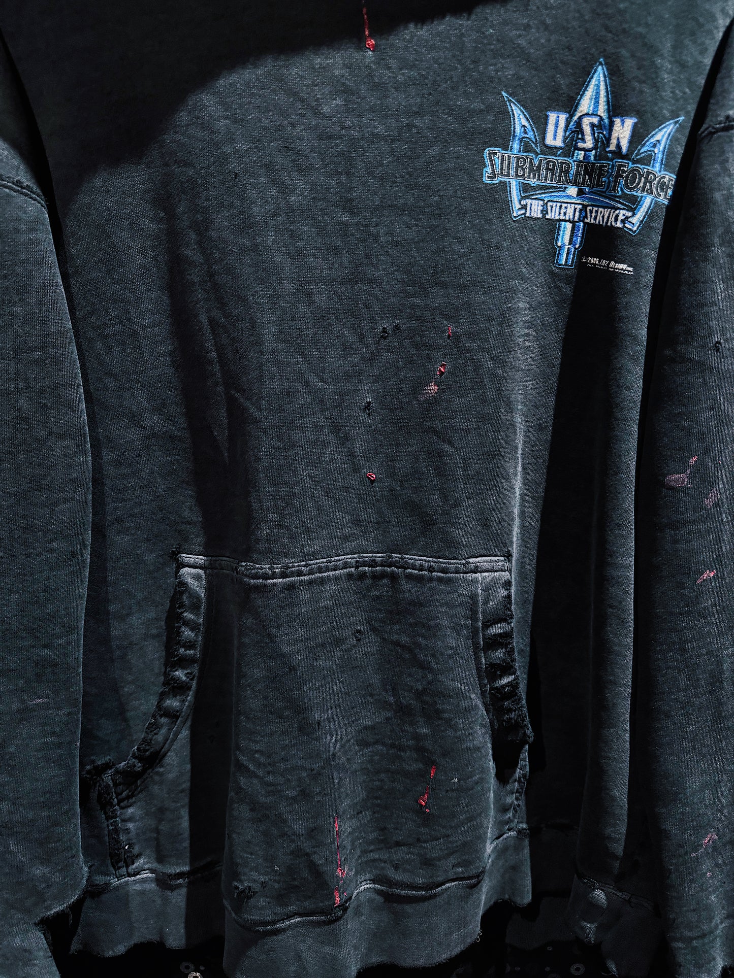 【ÆIEM】original “boro” remake U.S.N. Submarine Force hoodie pullover