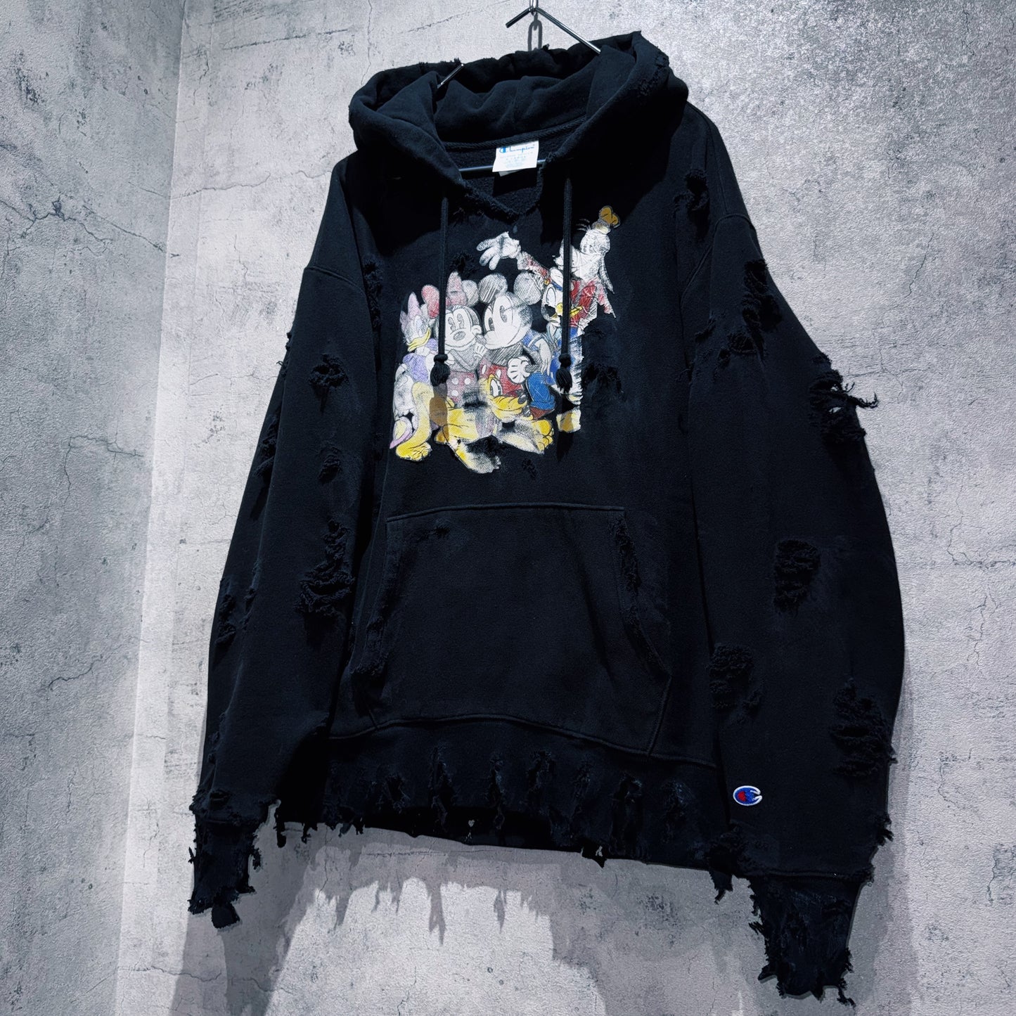 "Disney×Champion"REVERSE WEAVE Mickey&Friends design boro custom hoodie