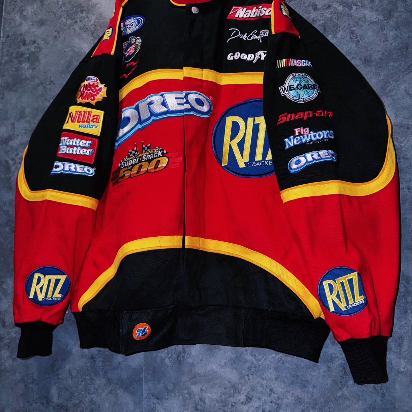 【doppio】vintage”NASCAR”company logo patches design racing jacket