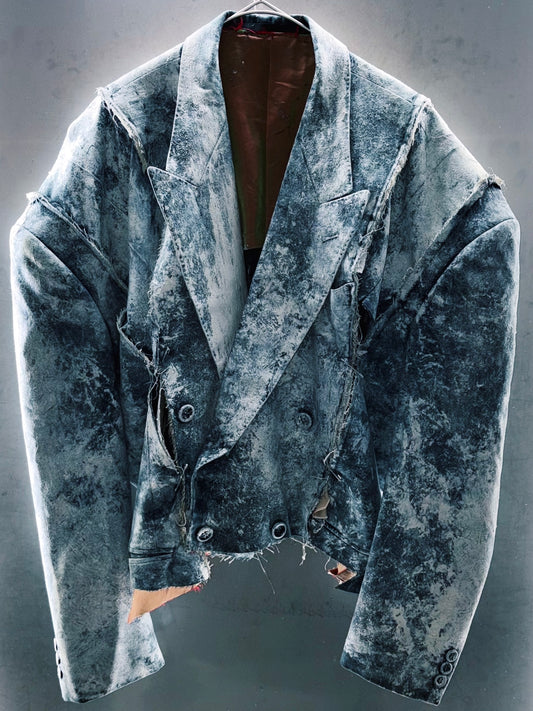 媚 Handcrafted Re:made Distressed Jacket “蝋”