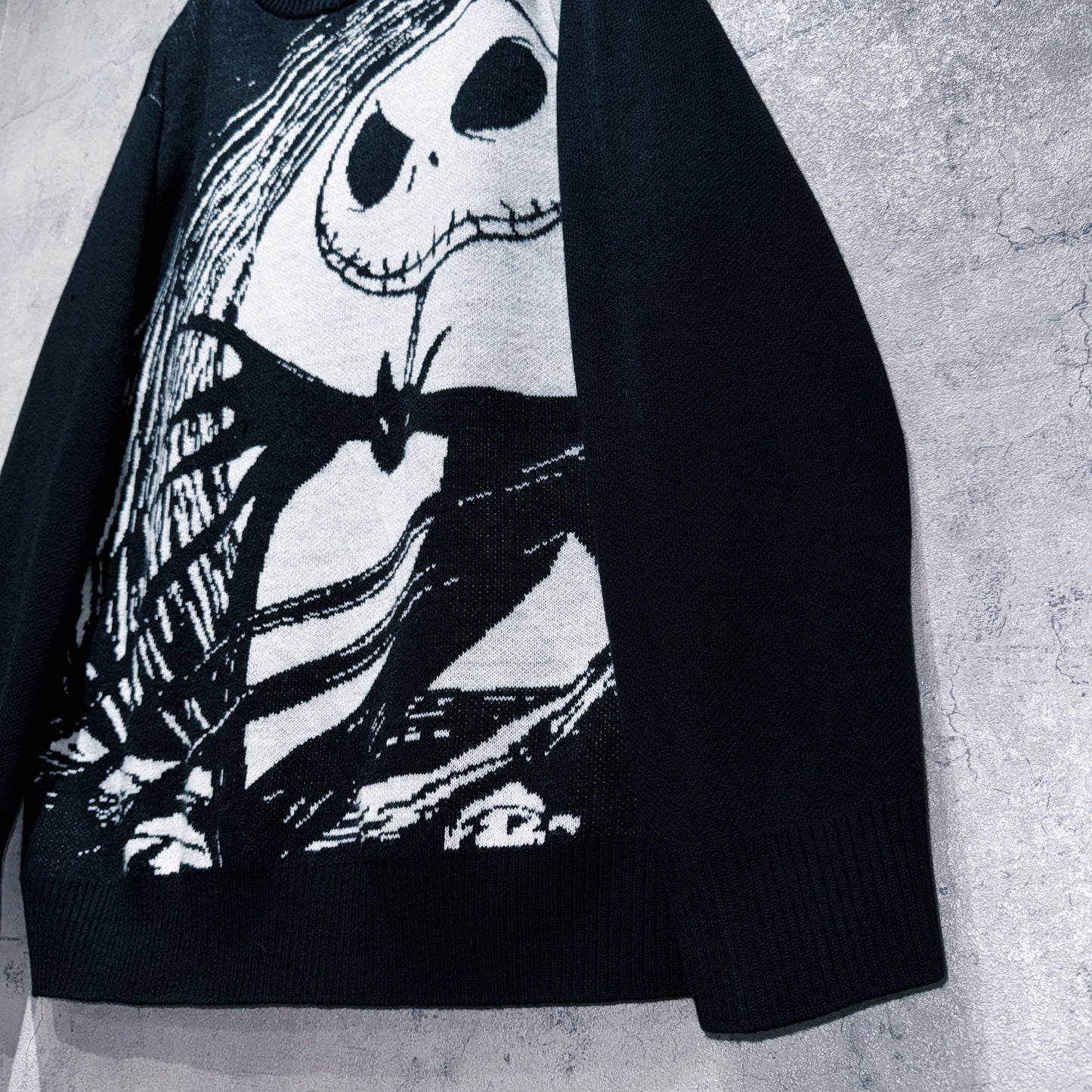 "Nightmare before Christmas"Jack Skellington graphic design pullover knit