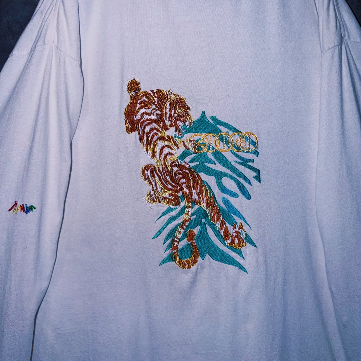 【doppio】vintage “COOGI” embroidery design big silhouette long sleeve T-shirt