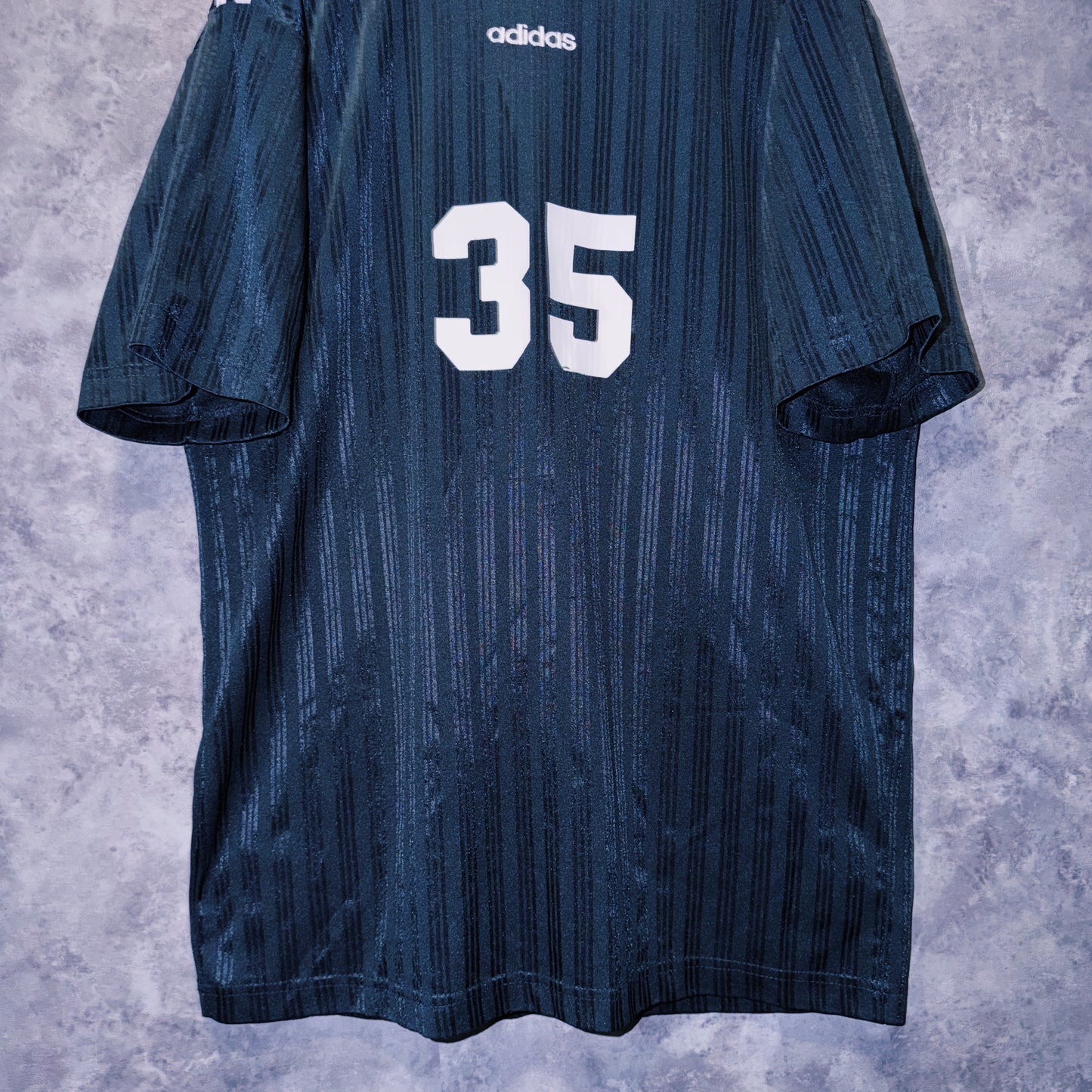 【doppio】vintage “adidas” three stripe design numbered game shirt