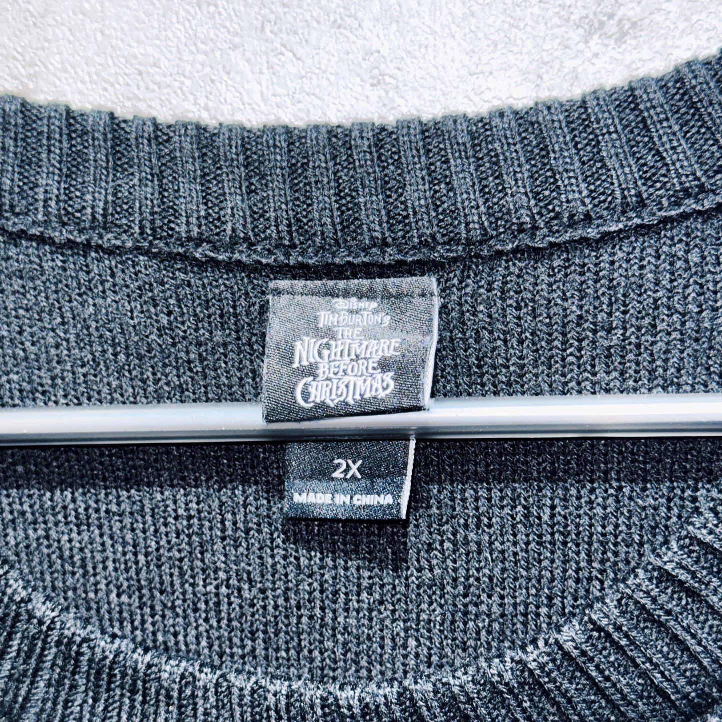 "Nightmare before Christmas"Jack Skellington graphic design pullover knit