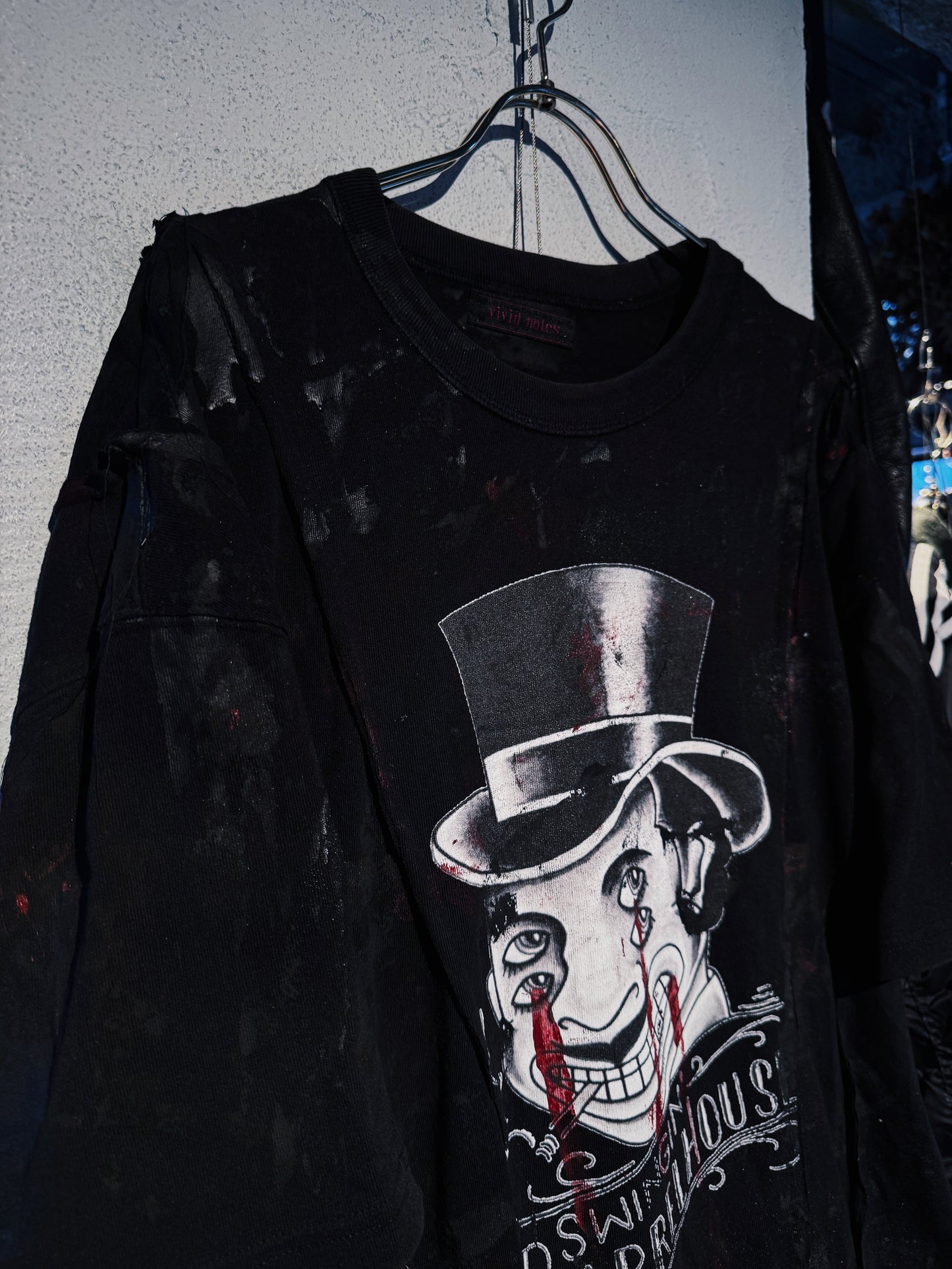 "vivid notes"graphic print coating design Layered T-shirt