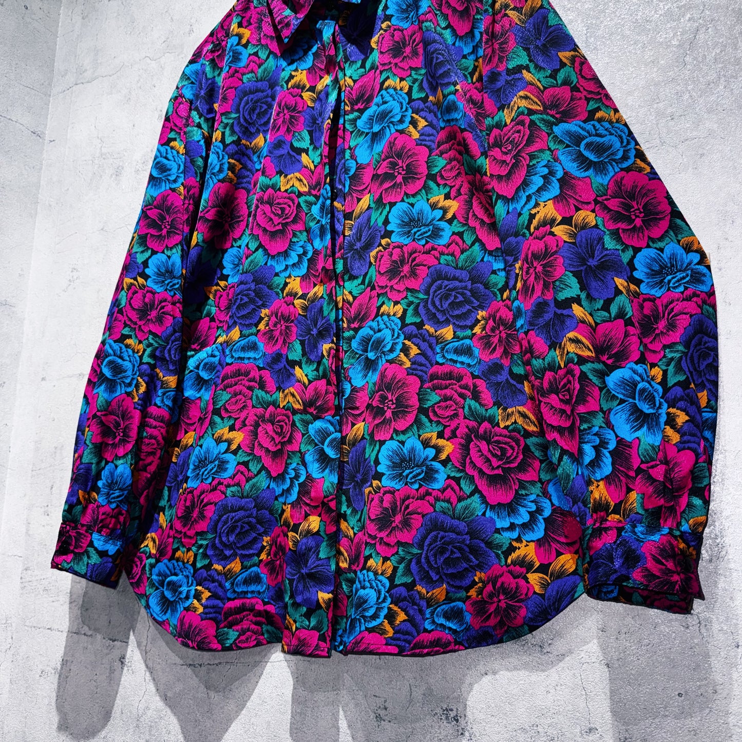 beautiful flower pattern design loose shirt