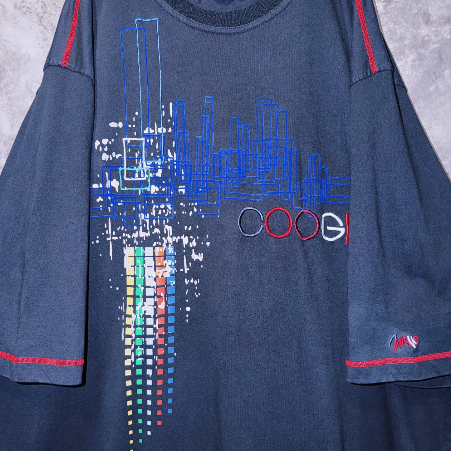 【doppio】vintage “COOGI” embroidery design big silhouette T-shirt