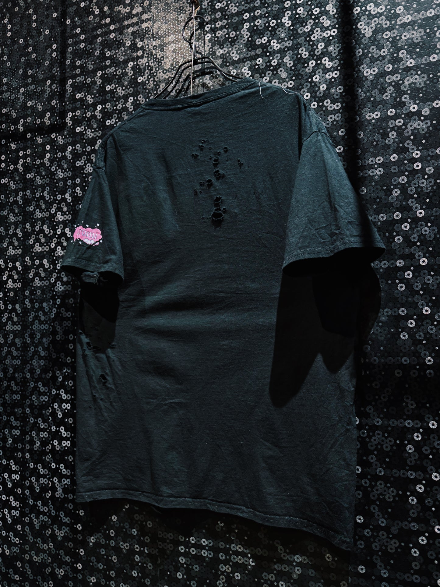 【ÆIEM】original “boro” remake Kuromi Natural Damage T-shirt