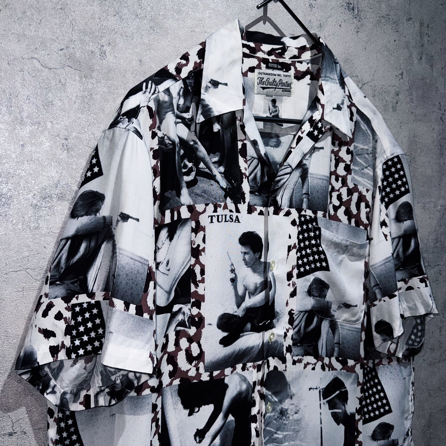 21SS"WACKOMARIA×LARRY CLARK STIE-LO"TULSA AOP pattern Hawaiian short sleeve shirt