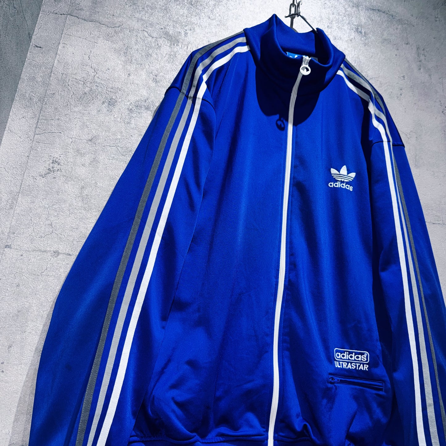 "ADIDAS ULTRASTAR"Trefoil logo embroidery design loose track jacket