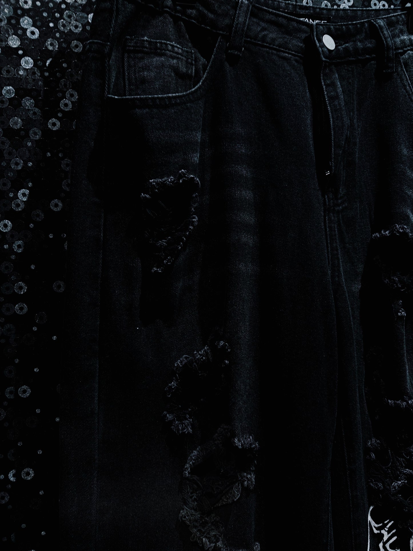 【ÆIEM】"RƎ:STANCE” Hand-Painted Reconstructed Denim