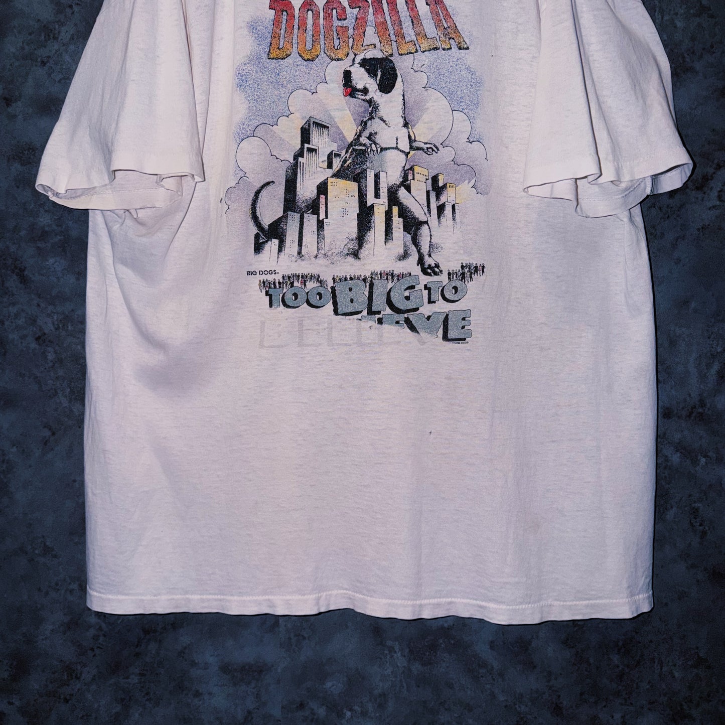 【doppio】vintage graphic print design damaged design T-shirt