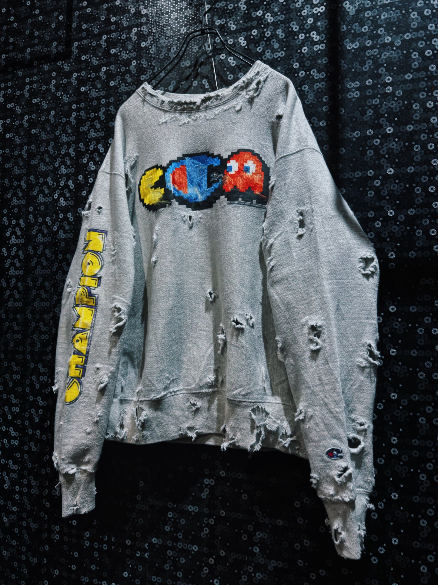 【ÆIEM】original”boro”remake Champion Reverse Weave “PAC-MAN GLITCH”