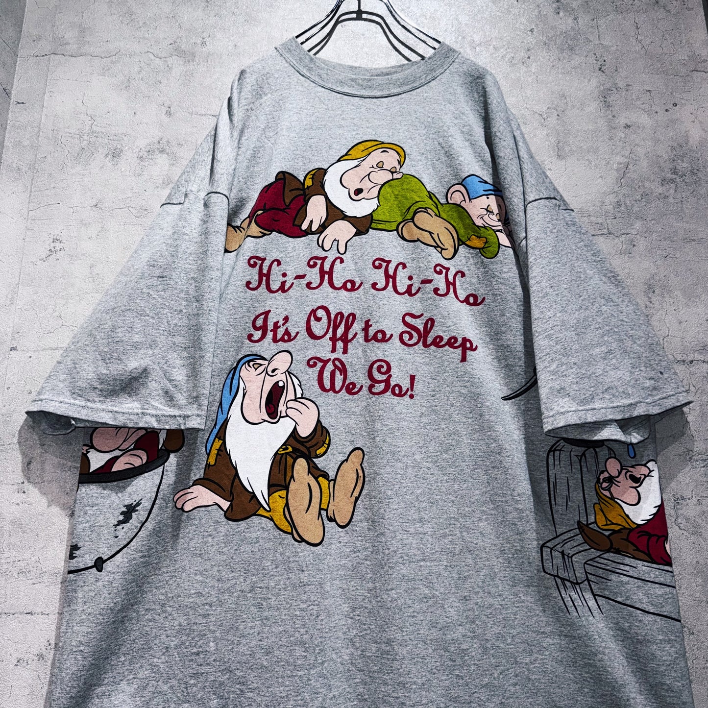90's"Snow White"The Seven Dwarfs graphic design loose T shirt