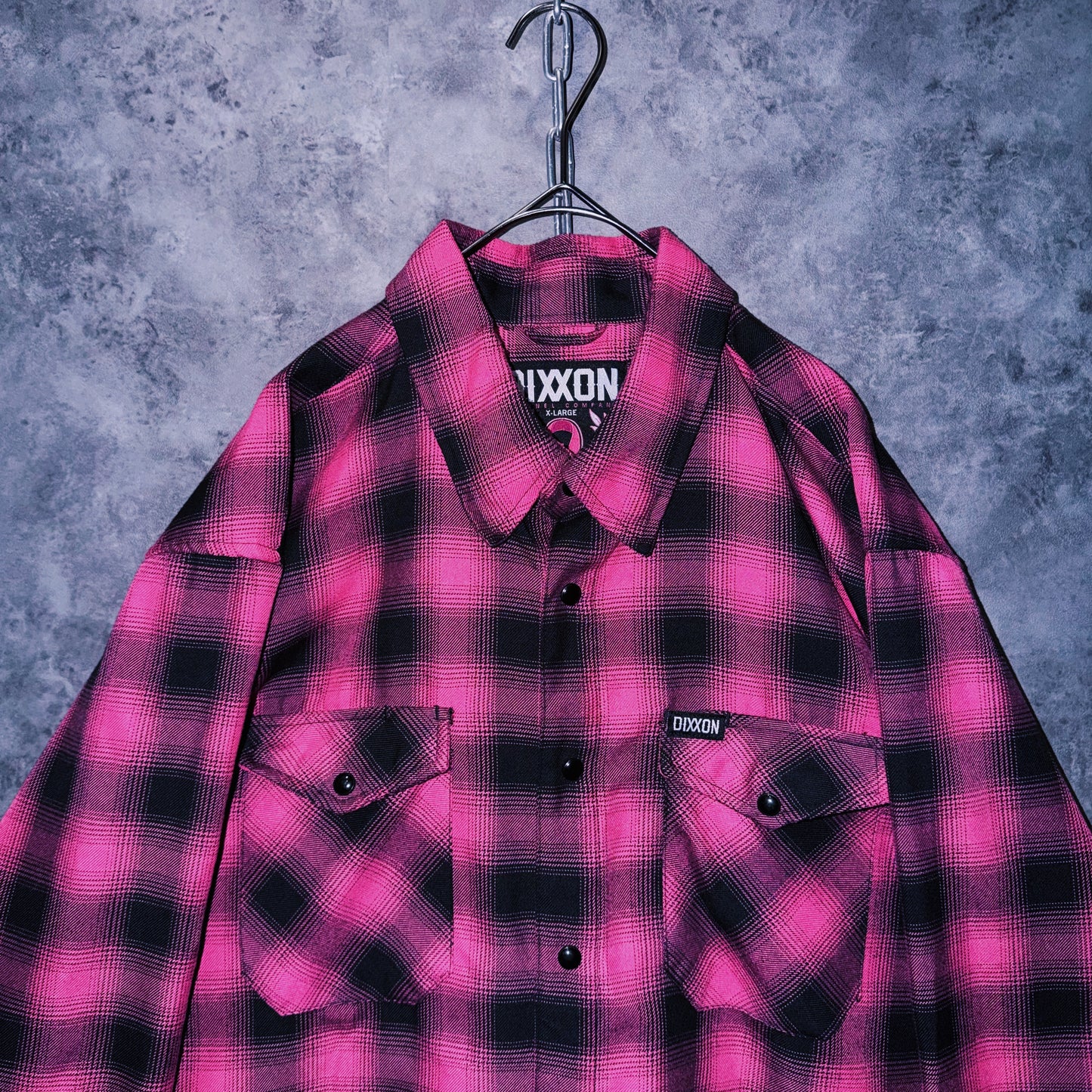 【doppio】vintage “Dixxon Flannel Co.” check pattern collar shirt