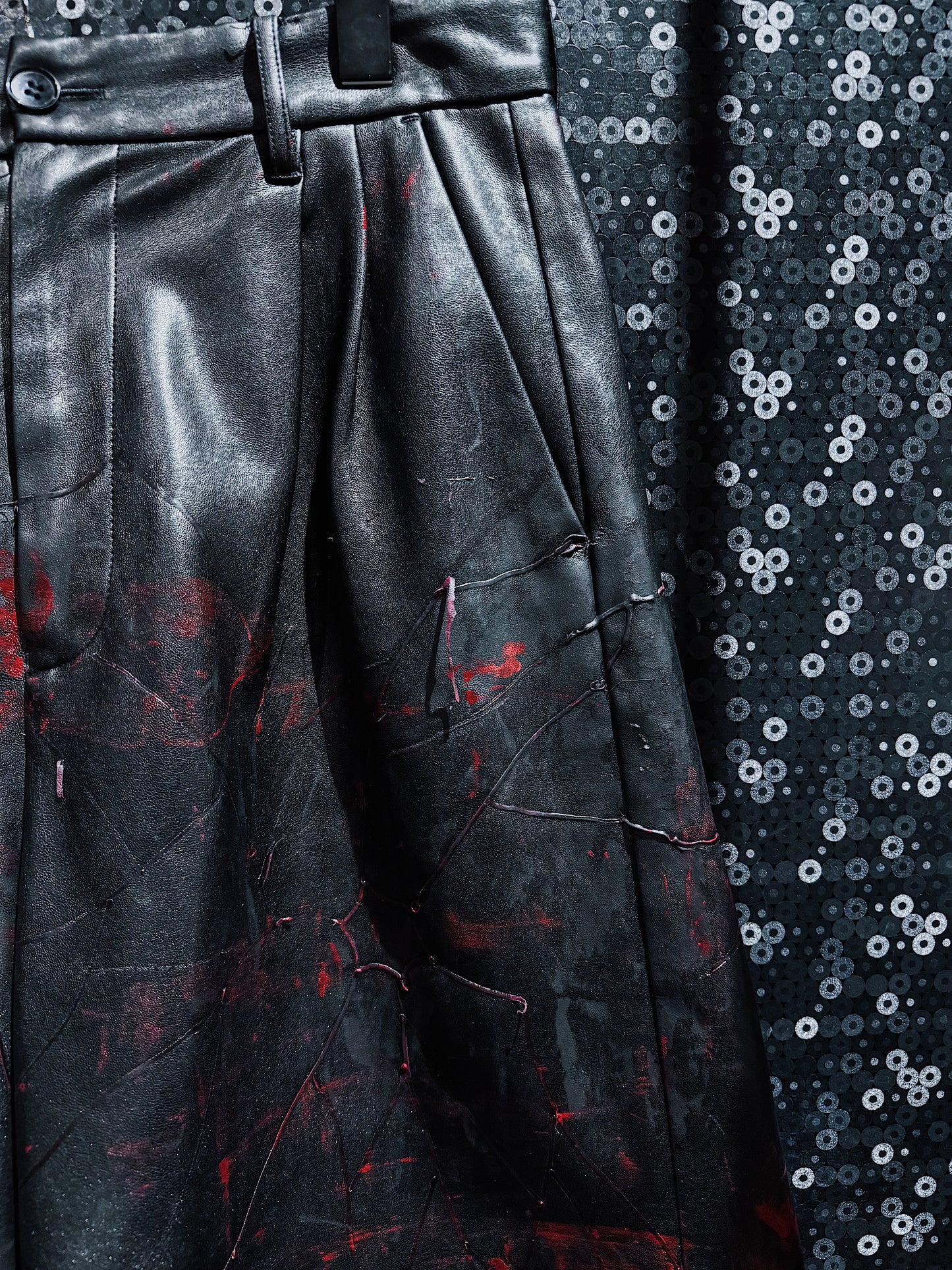 【ÆIEM】vivid notes IRON VEIN hurf pants