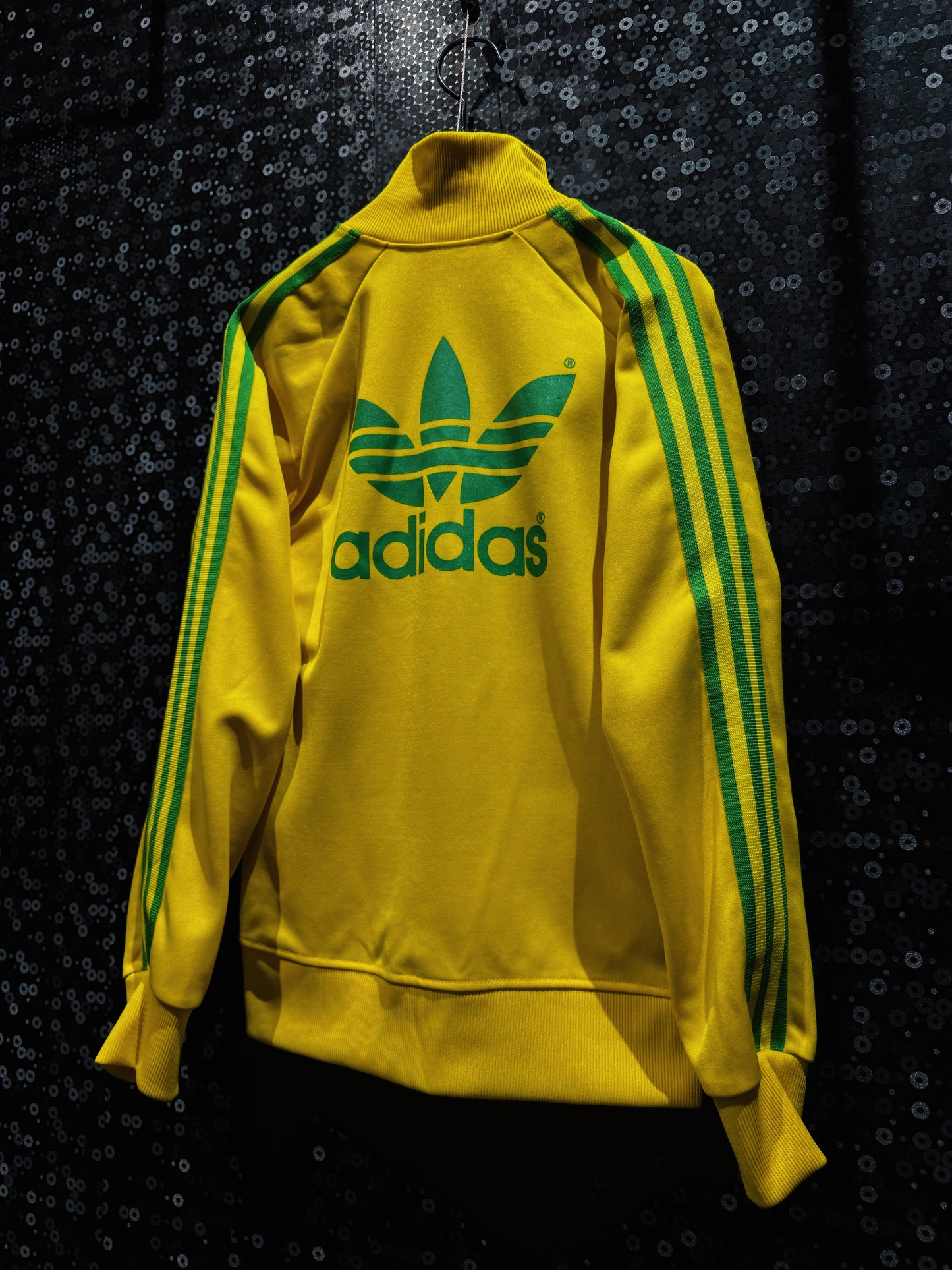【ÆIEM】adidas originals Trefoil Back Print Yellow Track Jacket Made in U.S.A.