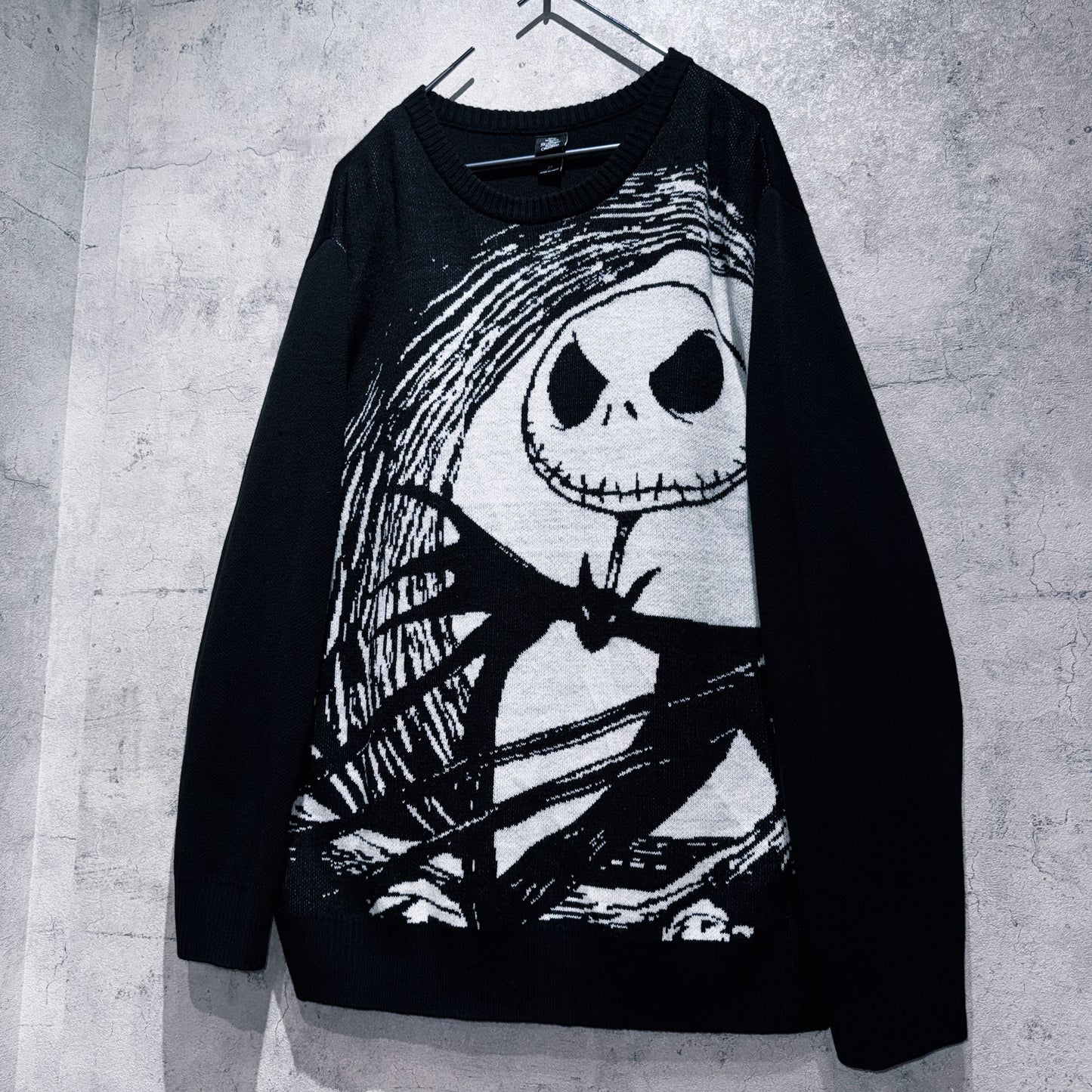 "Nightmare before Christmas"Jack Skellington graphic design pullover knit