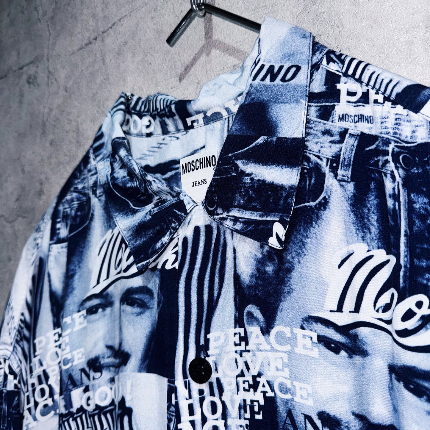 "MOSCHINO"all over pattern design short sleeve shirt