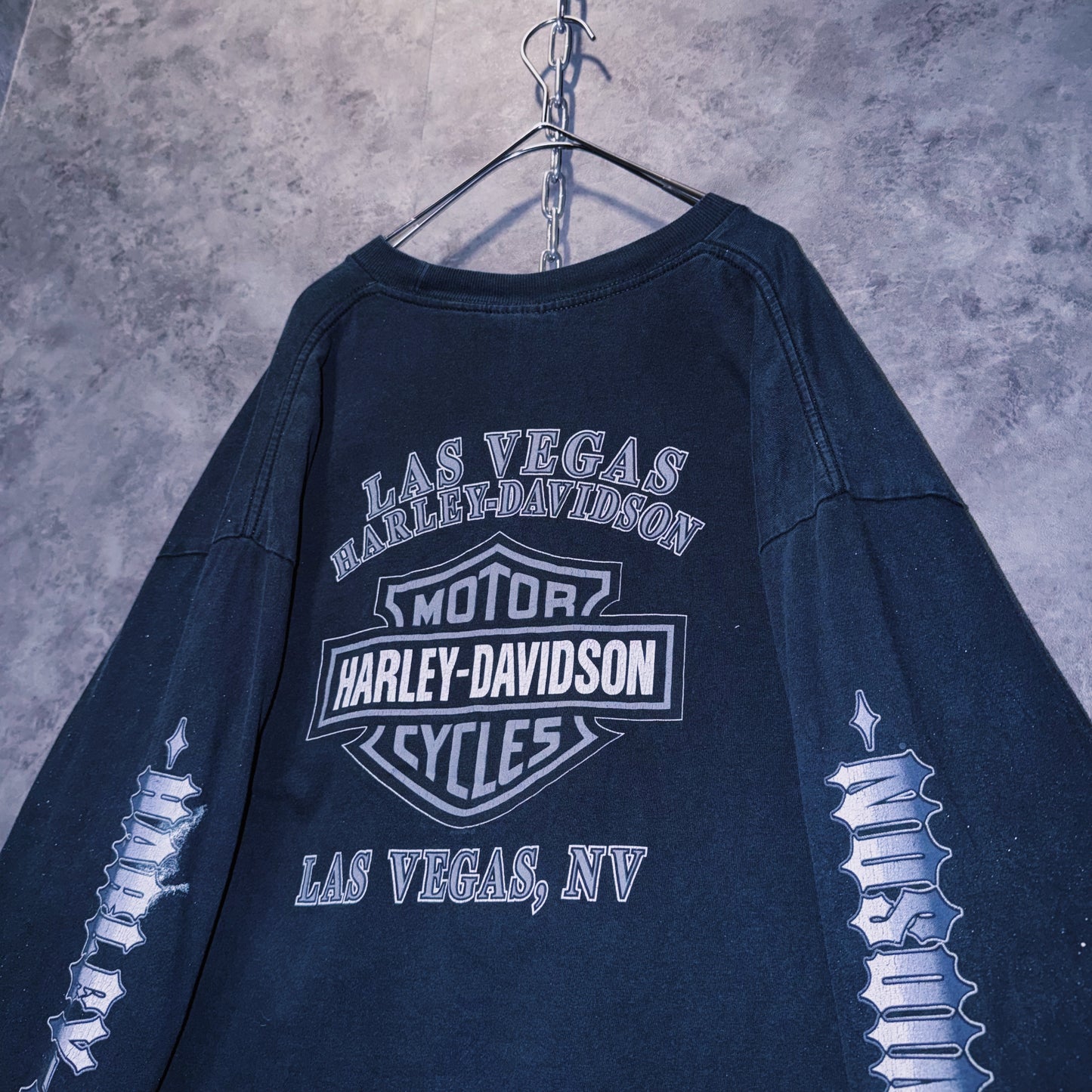 【doppio】90’s vintage “Harley-Davidson” graphic print design long sleeve T-shirt
