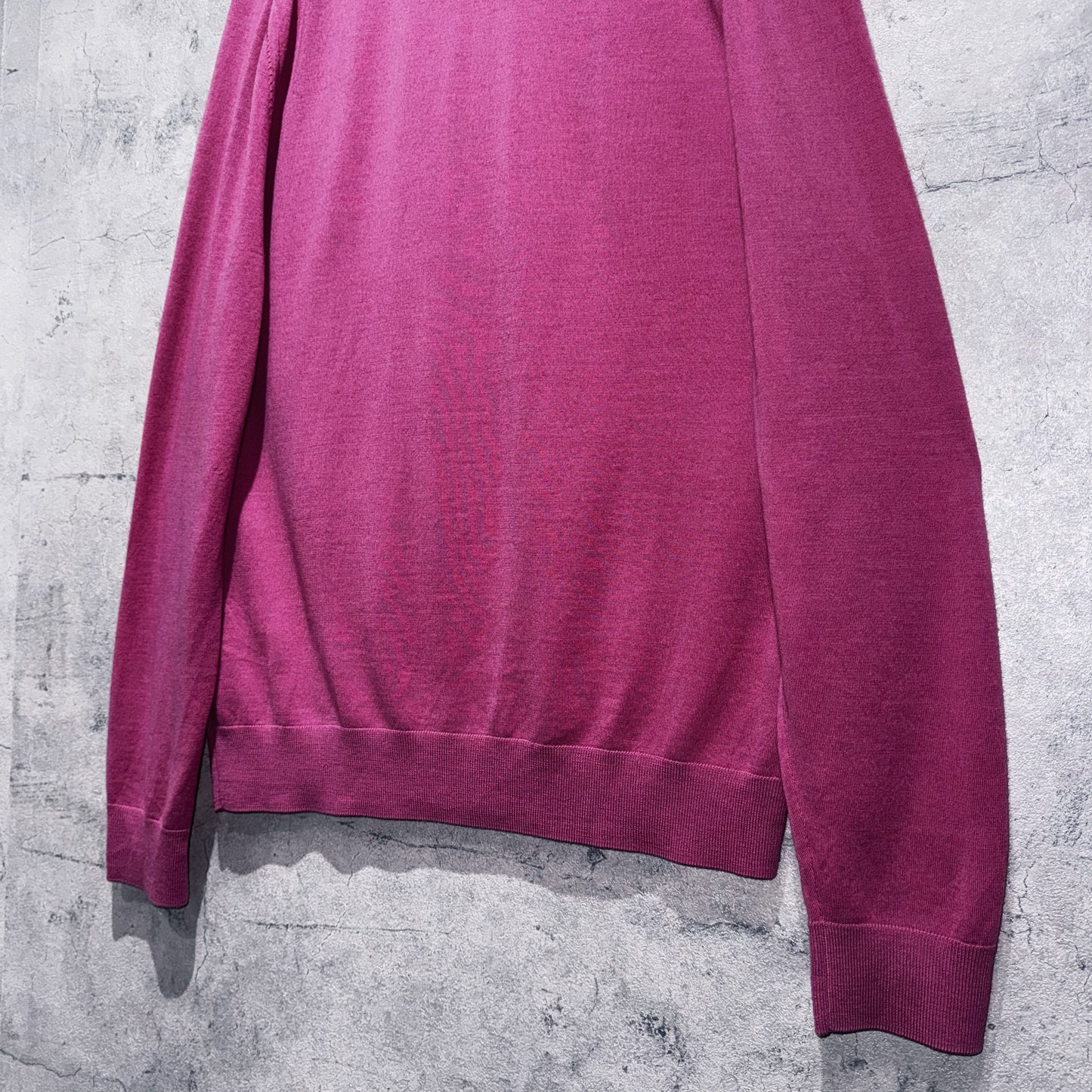"Paul Smith"rose pink color long sleeve polo shirt