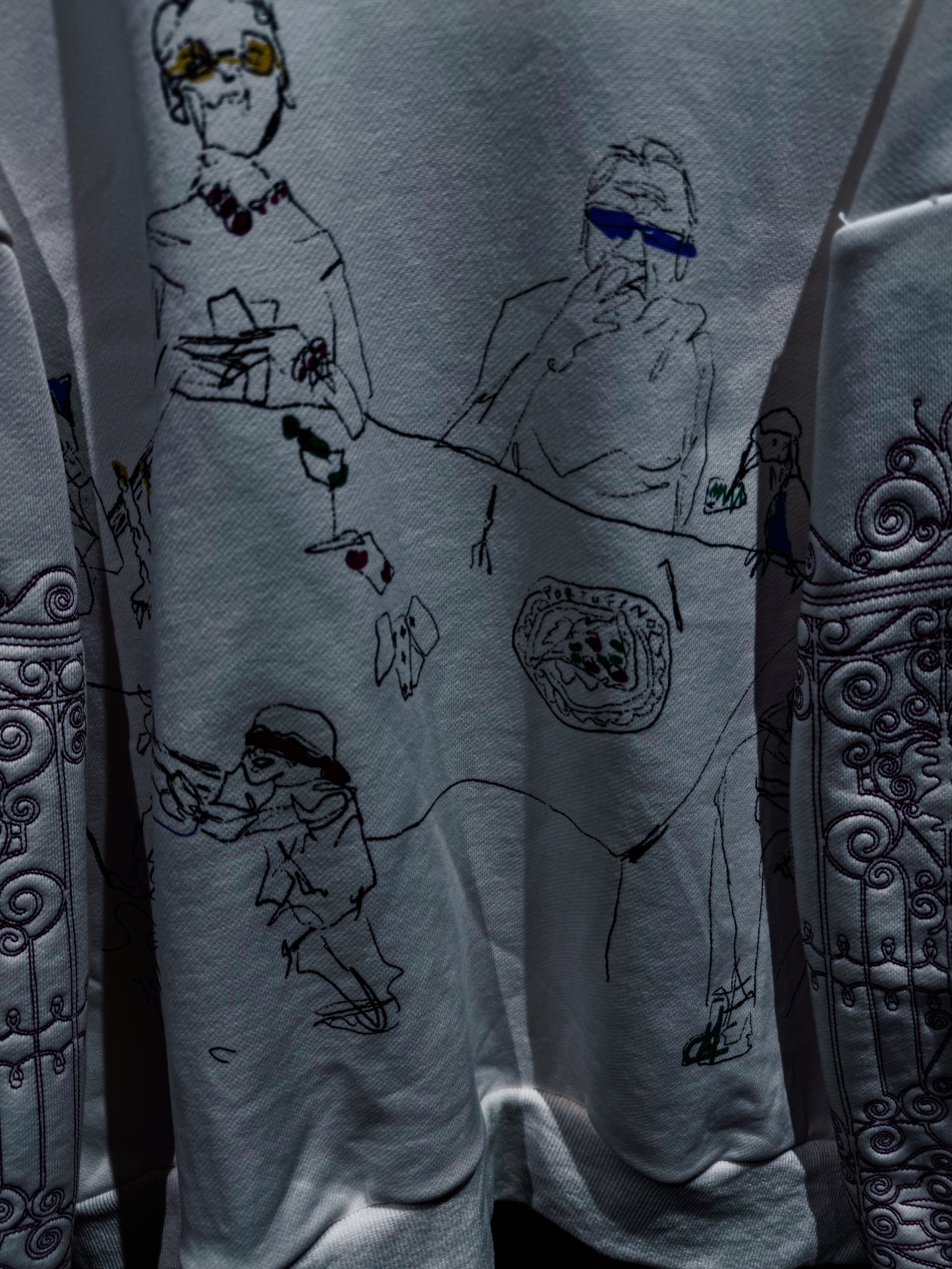 【ÆIEM】Vintage Embroidery Art Mock Neck Sweat