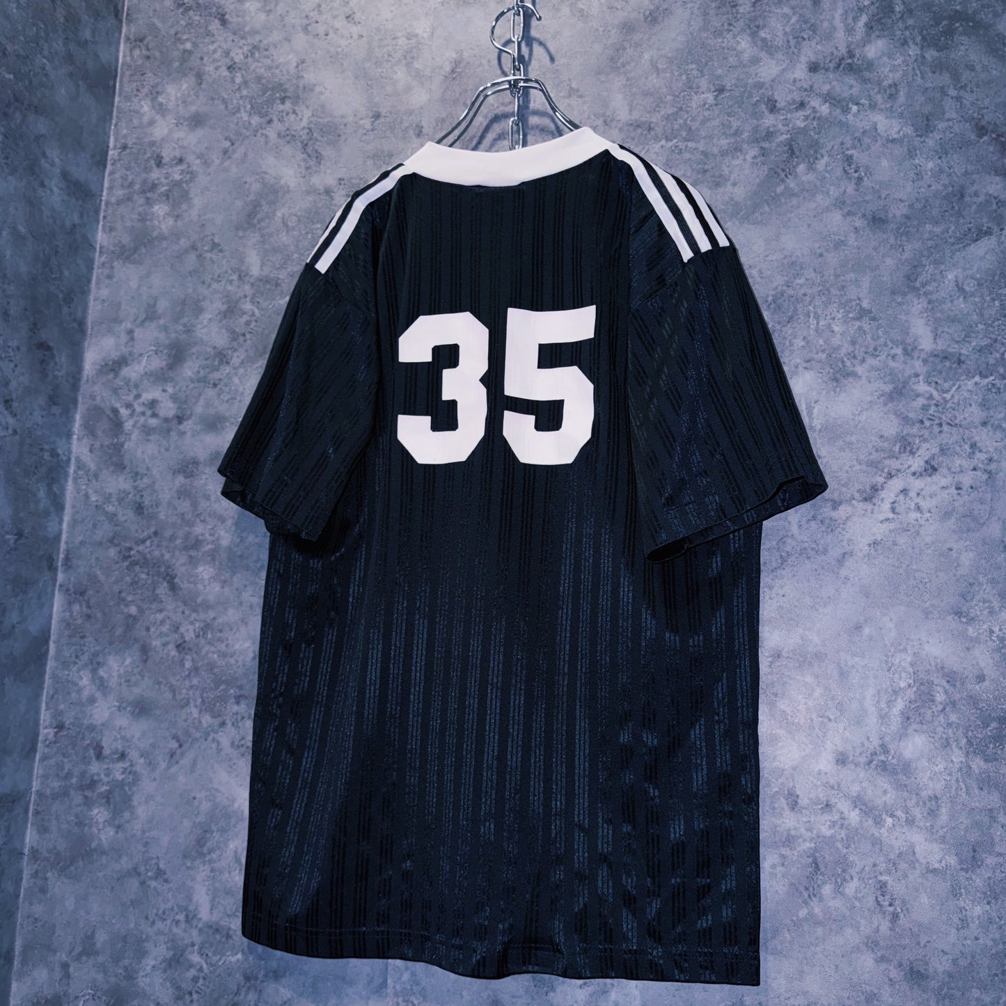 【doppio】vintage “adidas” three stripe design numbered game shirt