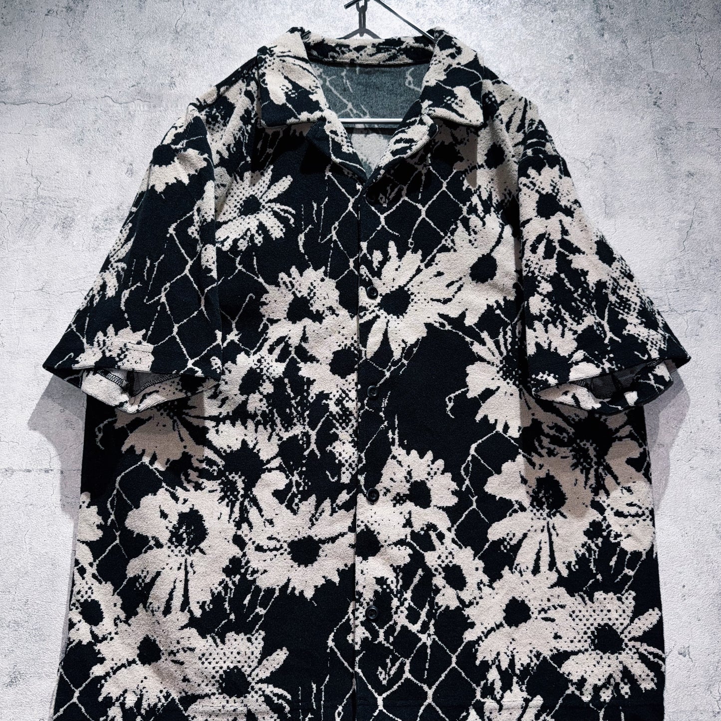 vintage Art sunflower pattern design short sleeve shirt