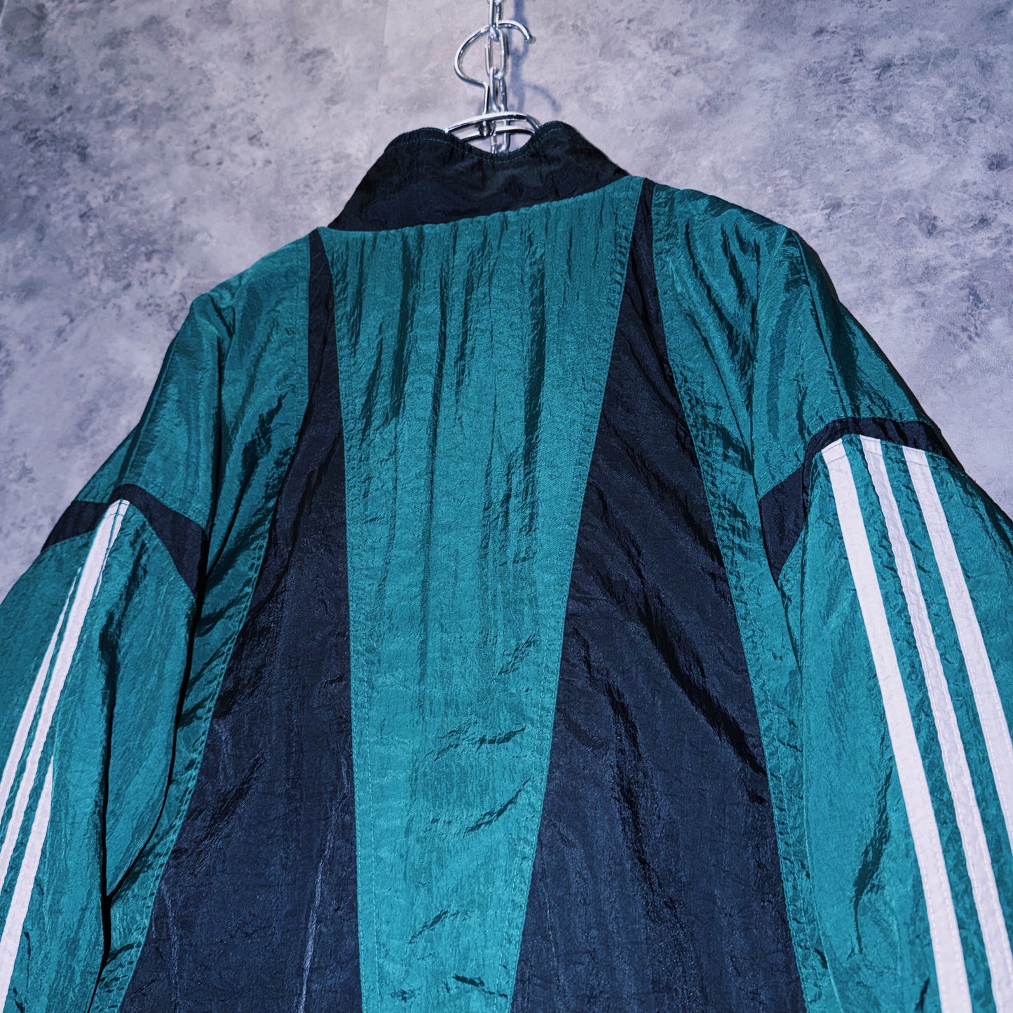 【doppio】90’s vintage “adidas” three stripe design Nylon jacket