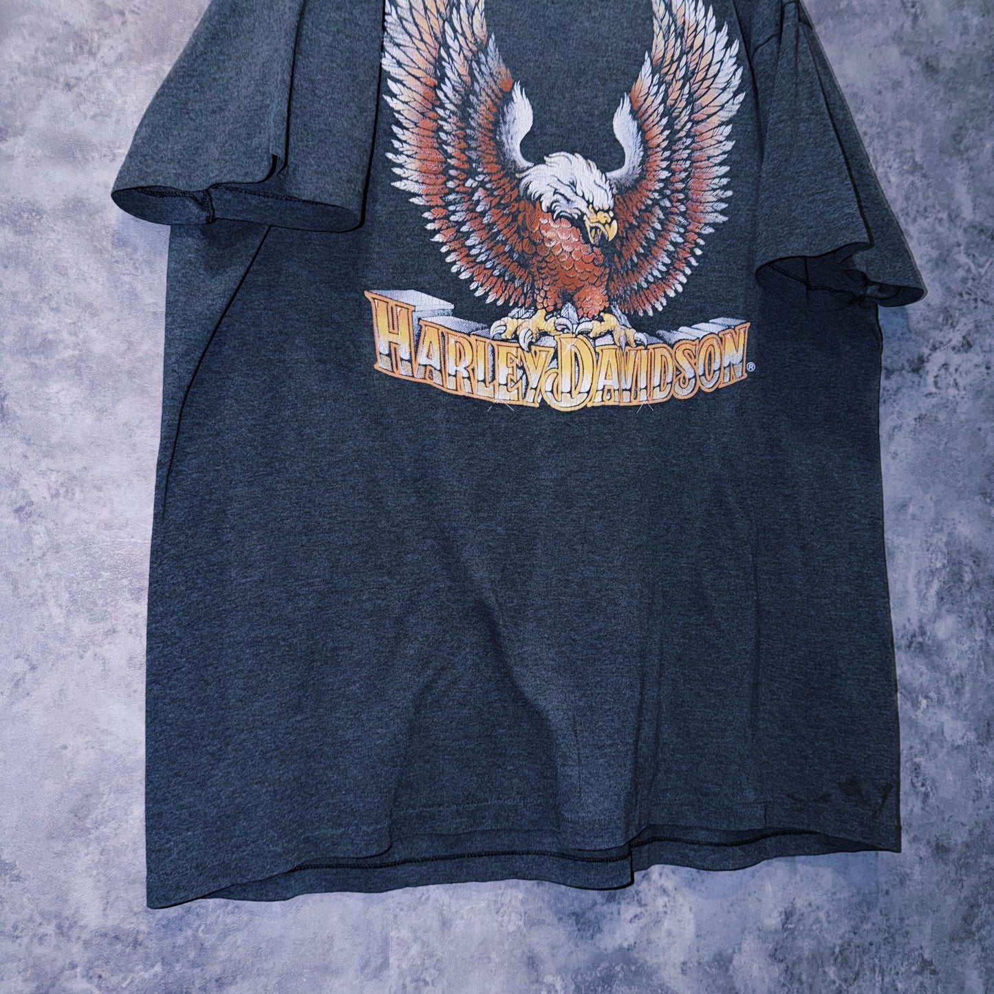 【doppio】80’s vintage “Harley-Davidson” eagle print design T-shirt