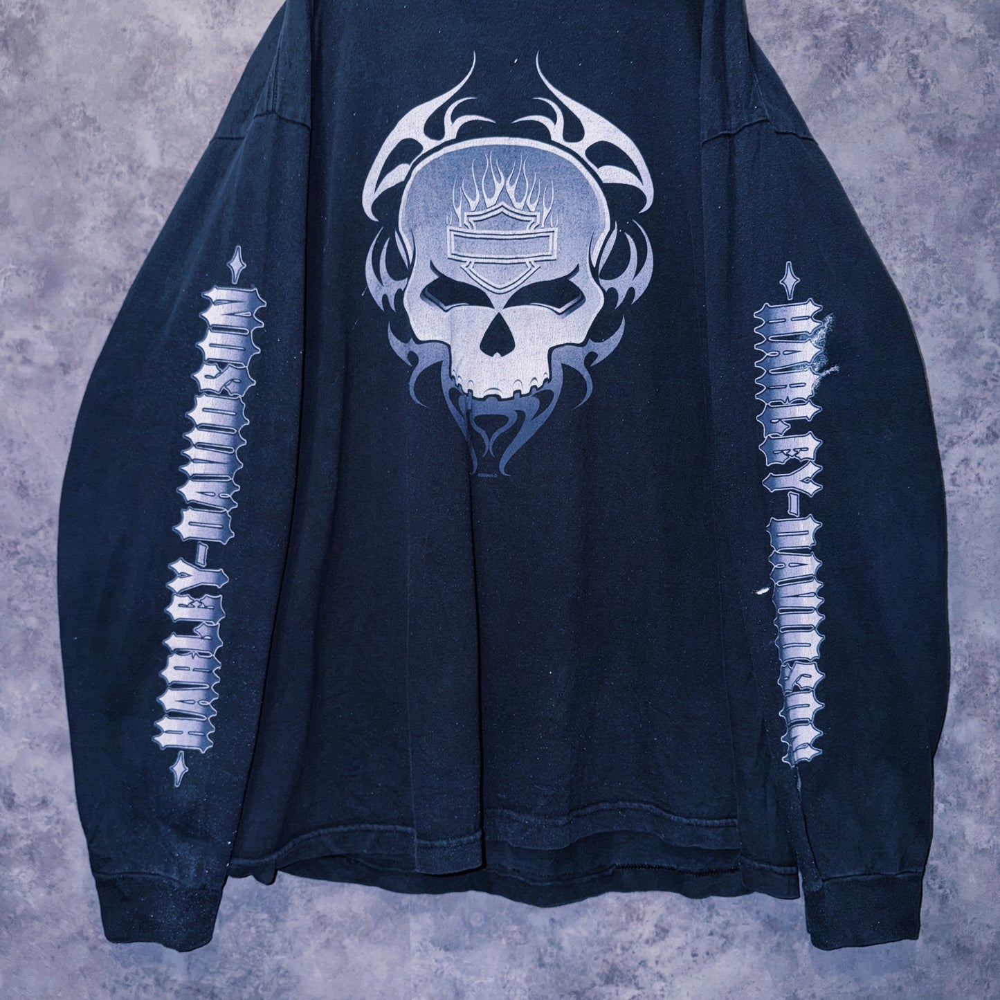 【doppio】90’s vintage “Harley-Davidson” graphic print design long sleeve T-shirt