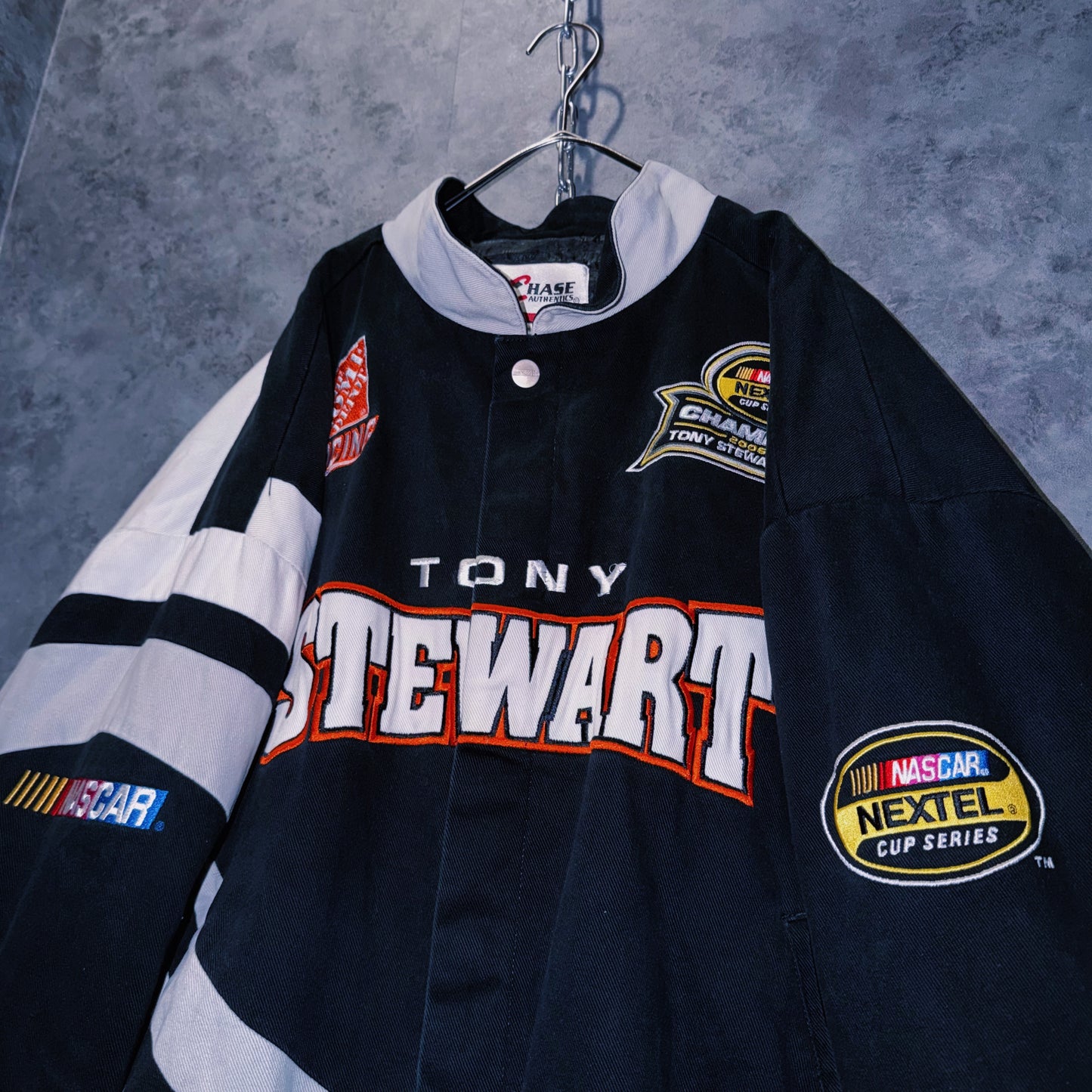 【doppio】vintage”NASCAR”company logo patches design racing jacket