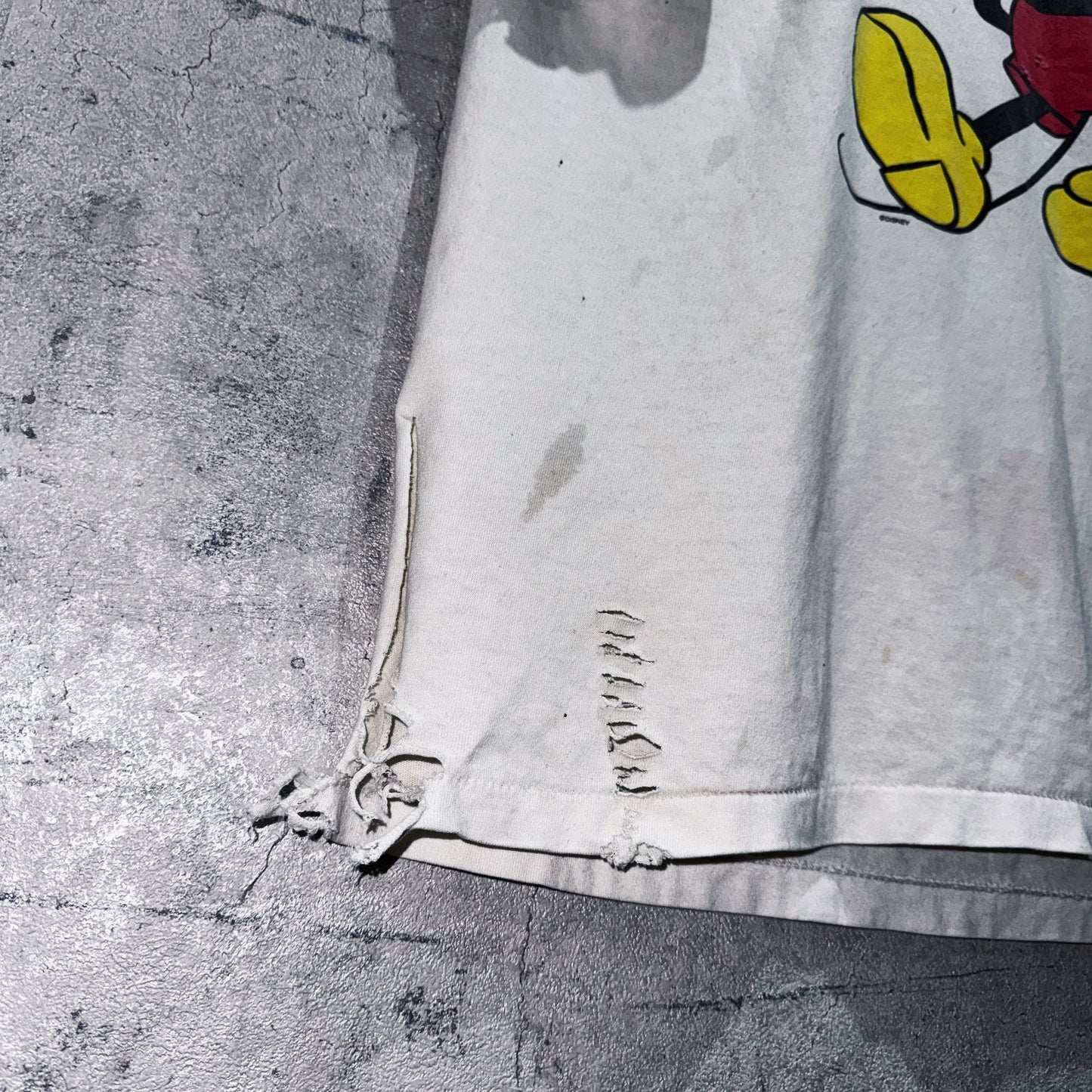 90's"Mickey Mouse"design boro custom T shirt