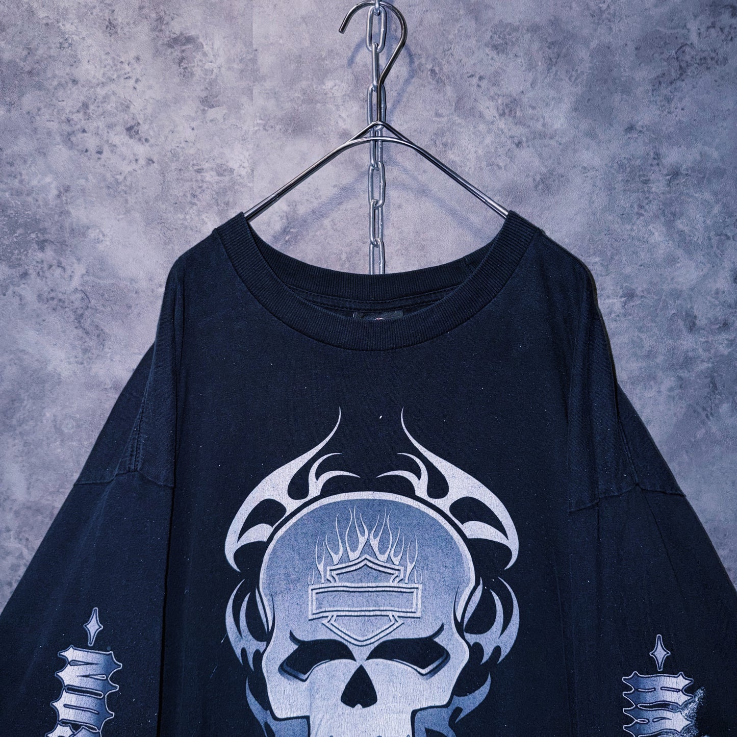 【doppio】90’s vintage “Harley-Davidson” graphic print design long sleeve T-shirt