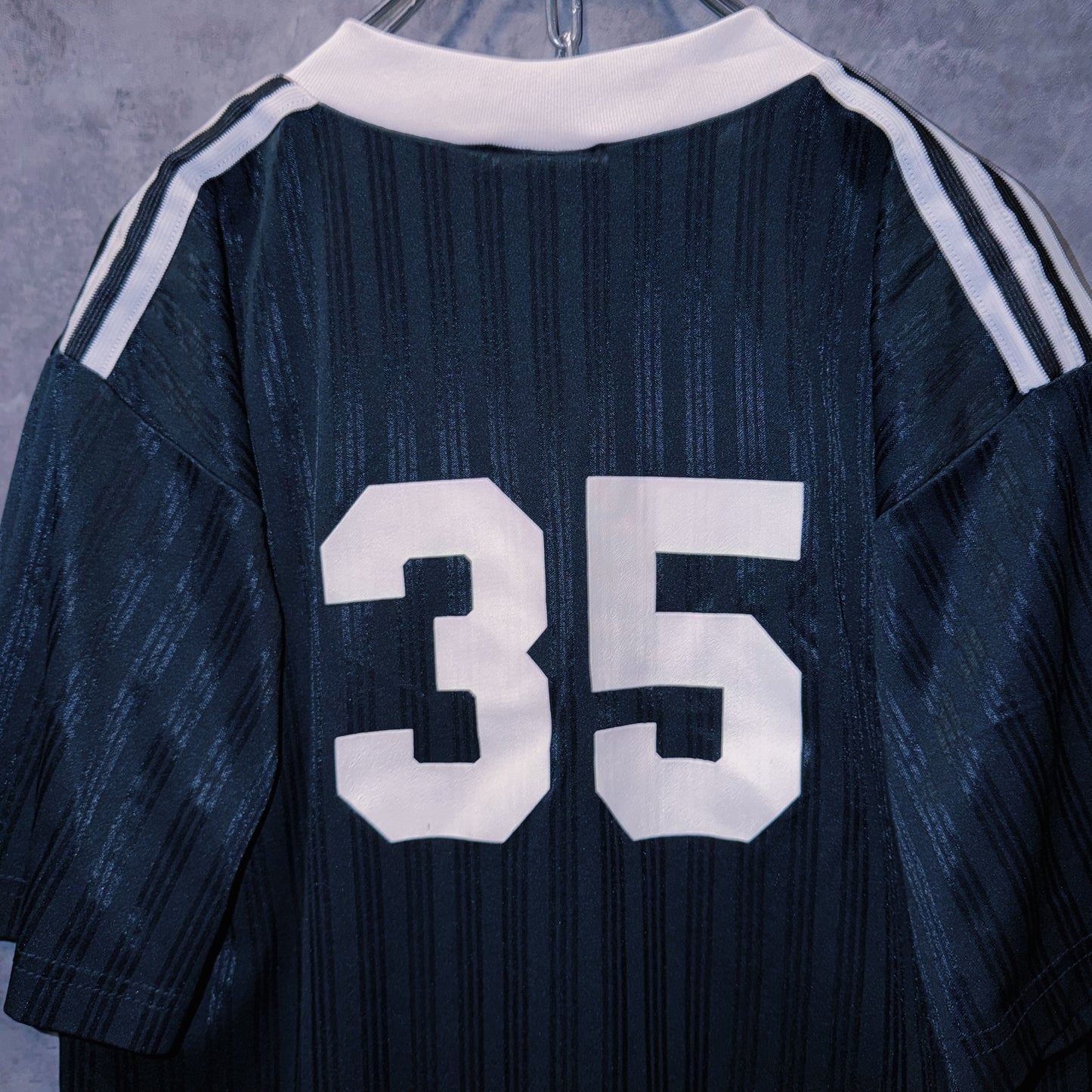 【doppio】vintage “adidas” three stripe design numbered game shirt