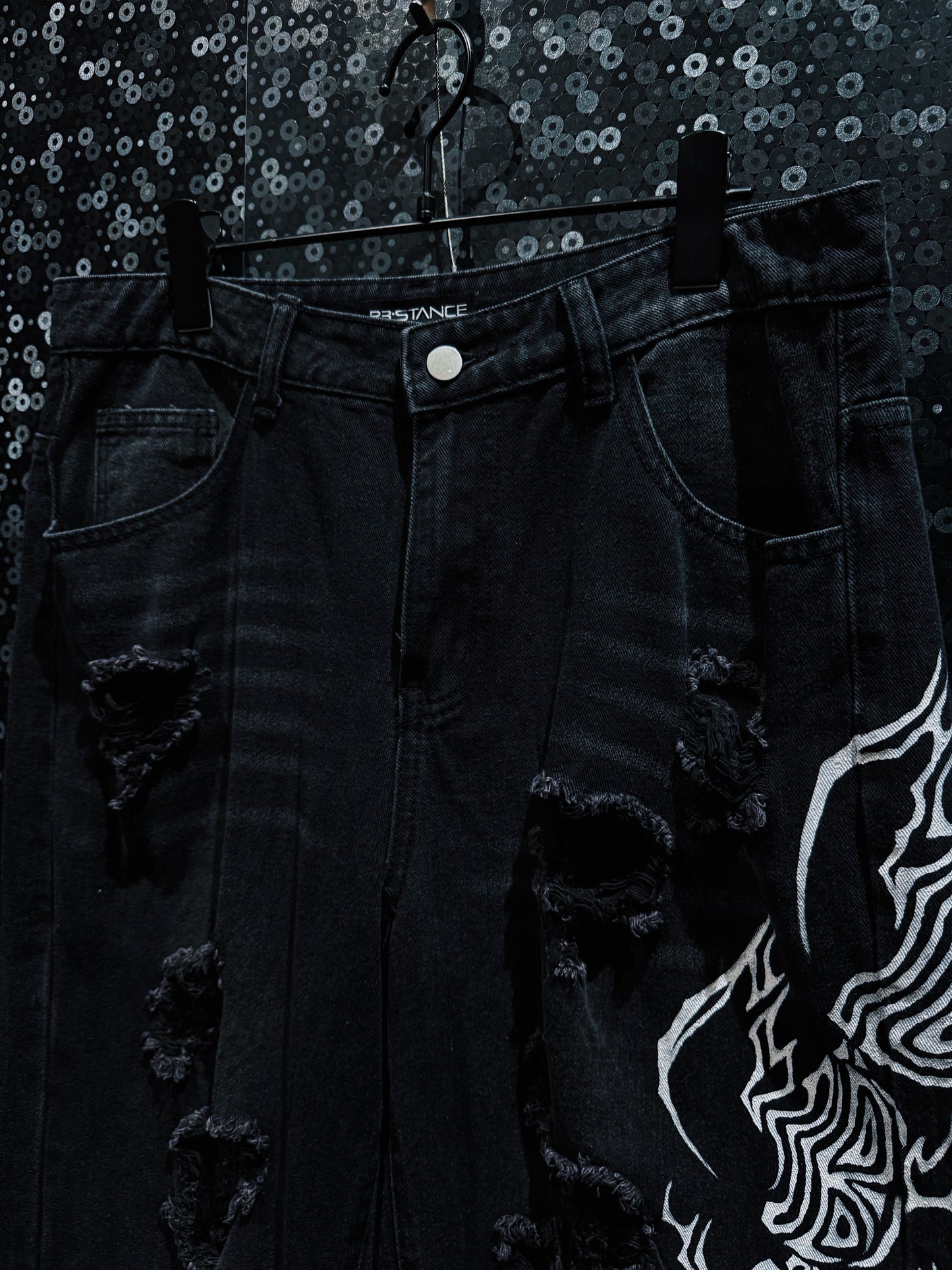 【ÆIEM】"RƎ:STANCE” Hand-Painted Reconstructed Denim
