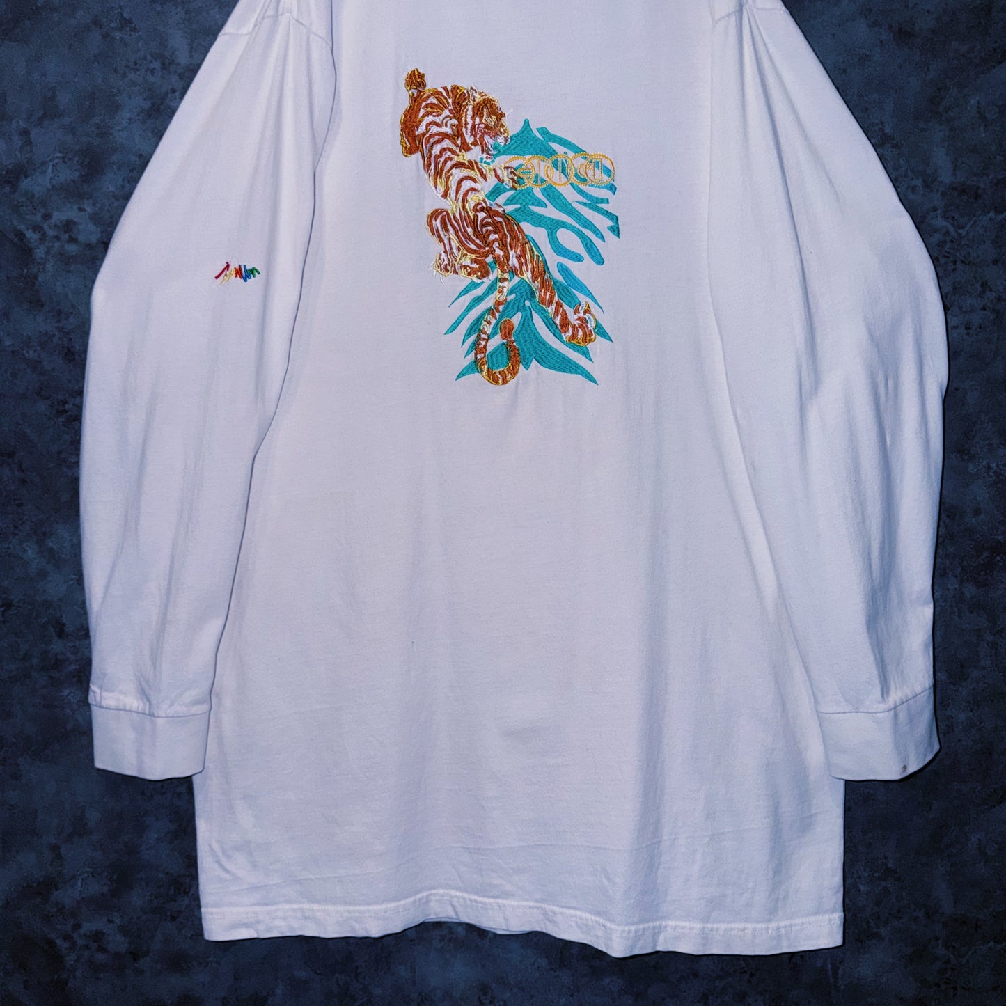 【doppio】vintage “COOGI” embroidery design big silhouette long sleeve T-shirt