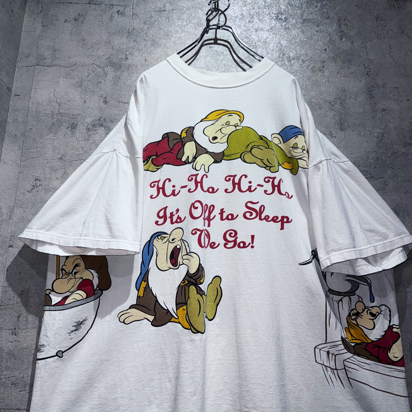 90's"Snow White"The Seven Dwarfs graphic design loose T shirt