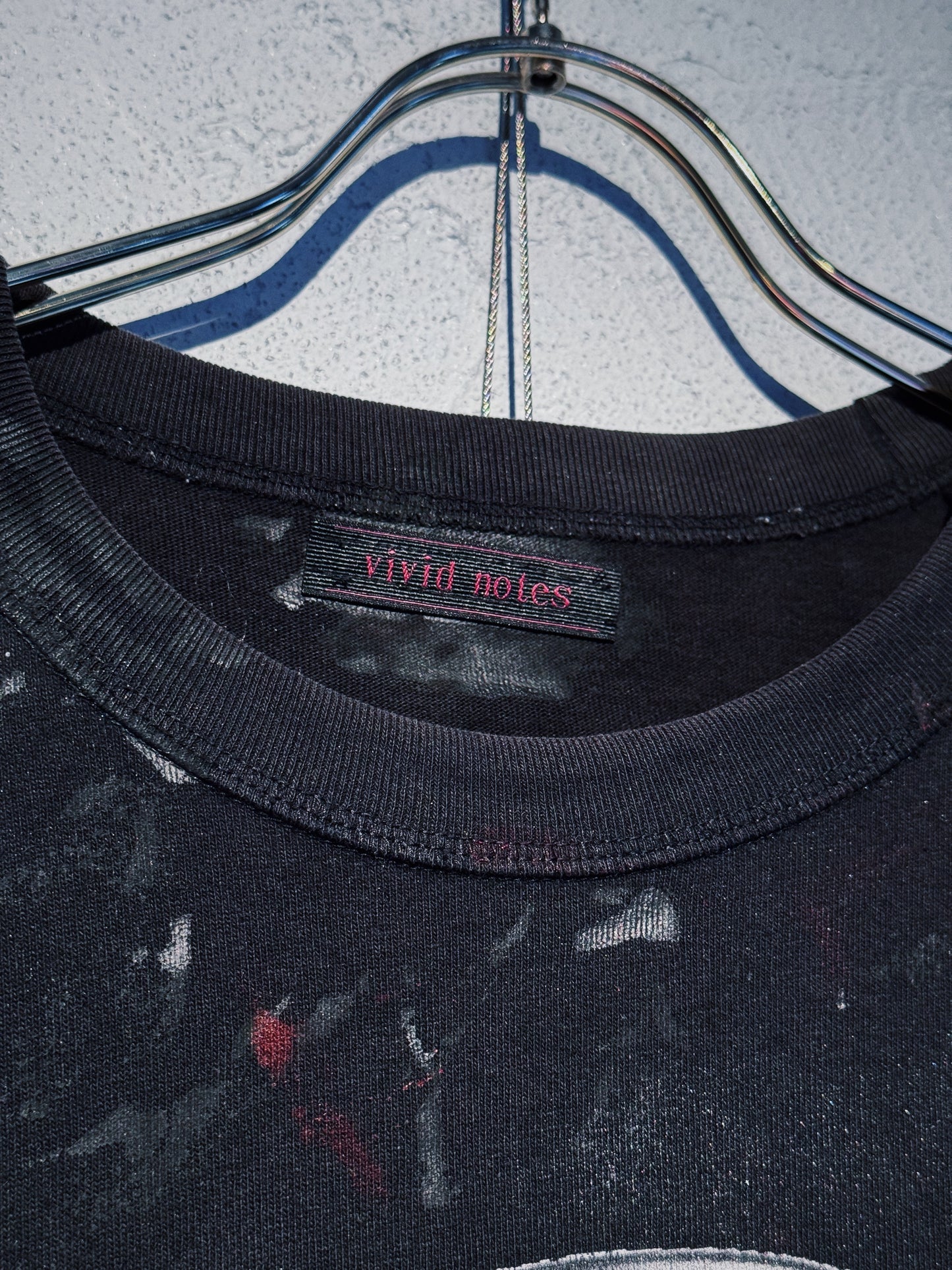 "vivid notes"graphic print coating design Layered T-shirt