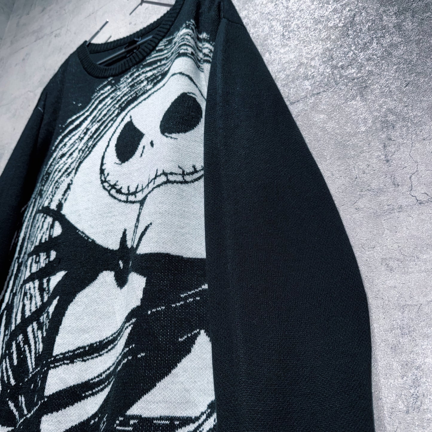 "Nightmare before Christmas"Jack Skellington graphic design pullover knit