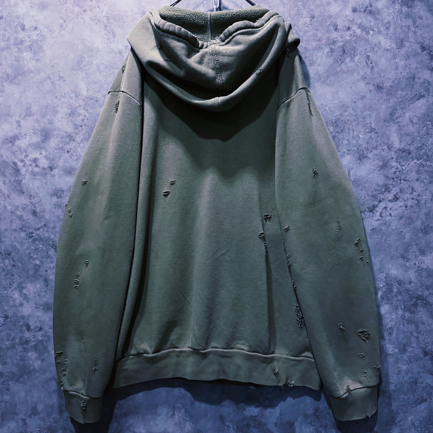 【doppio】90’s vintage “adidas” performance logo design boro custom sweat hoodie